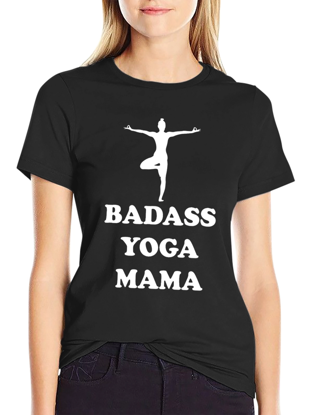 Badass Yoga Mama Black T-Shirt