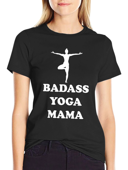 Badass Yoga Mama Black T-Shirt