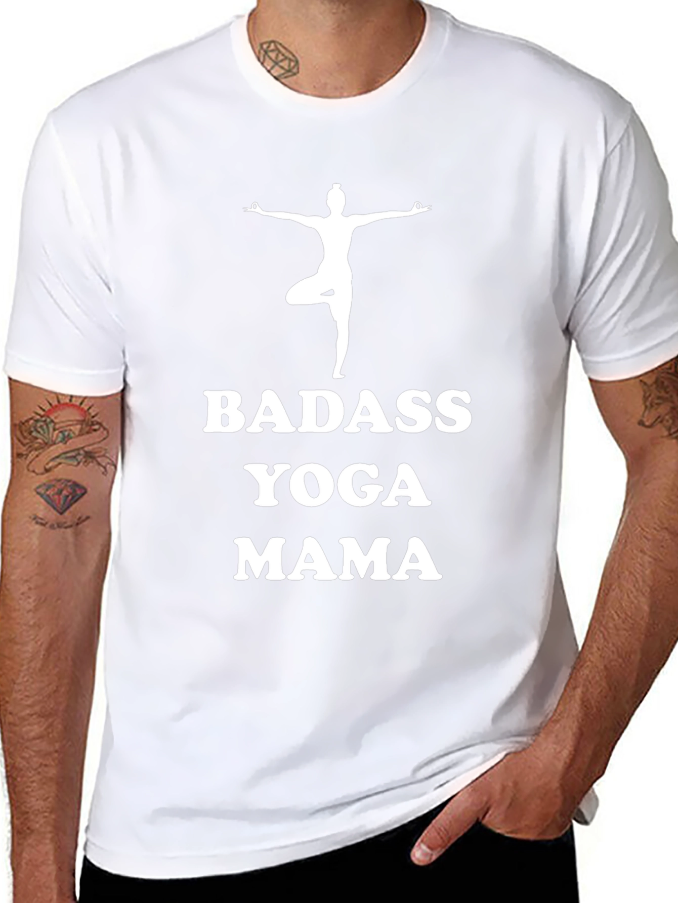 Badass Yoga Mama Black T-Shirt