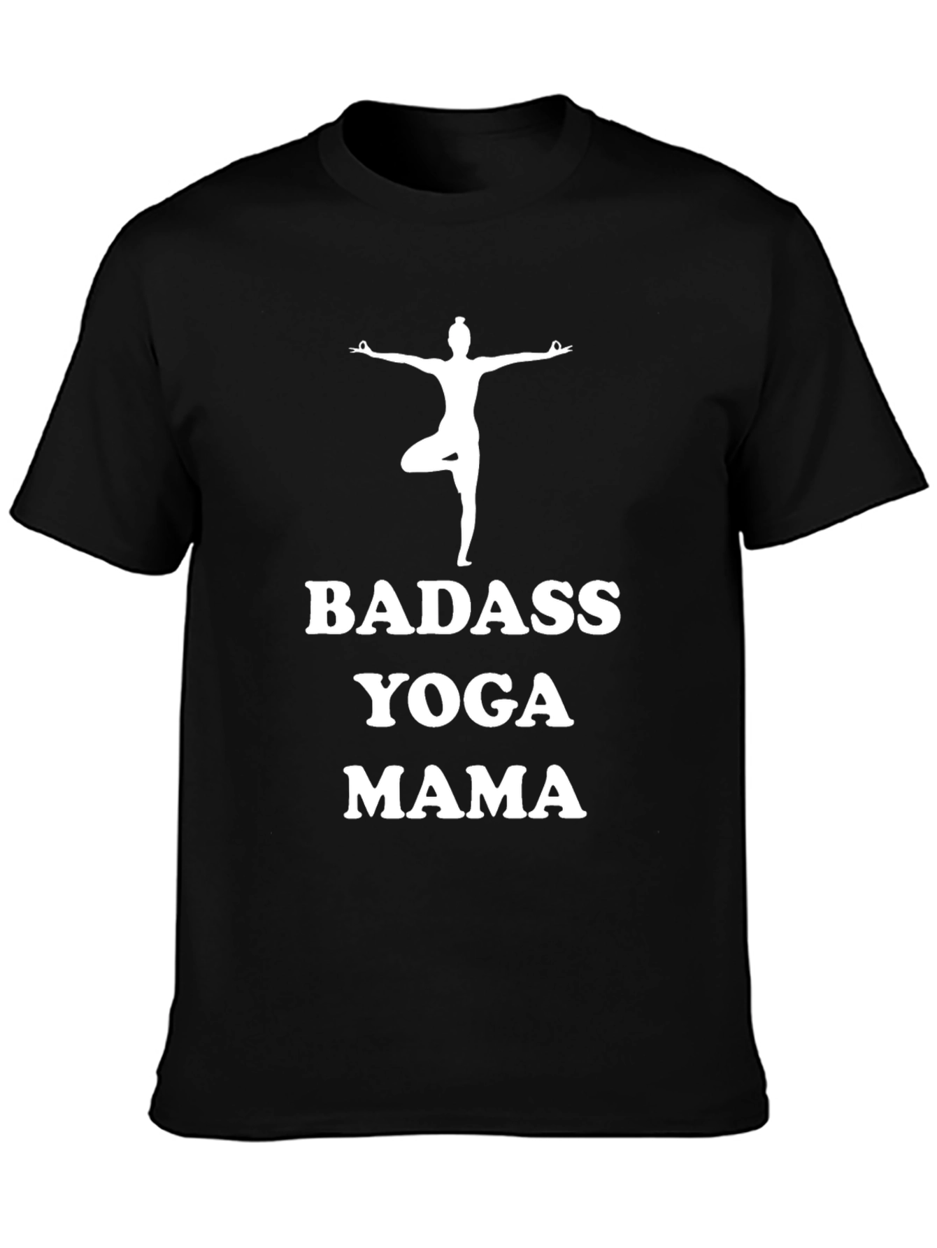 Badass Yoga Mama Black T-Shirt