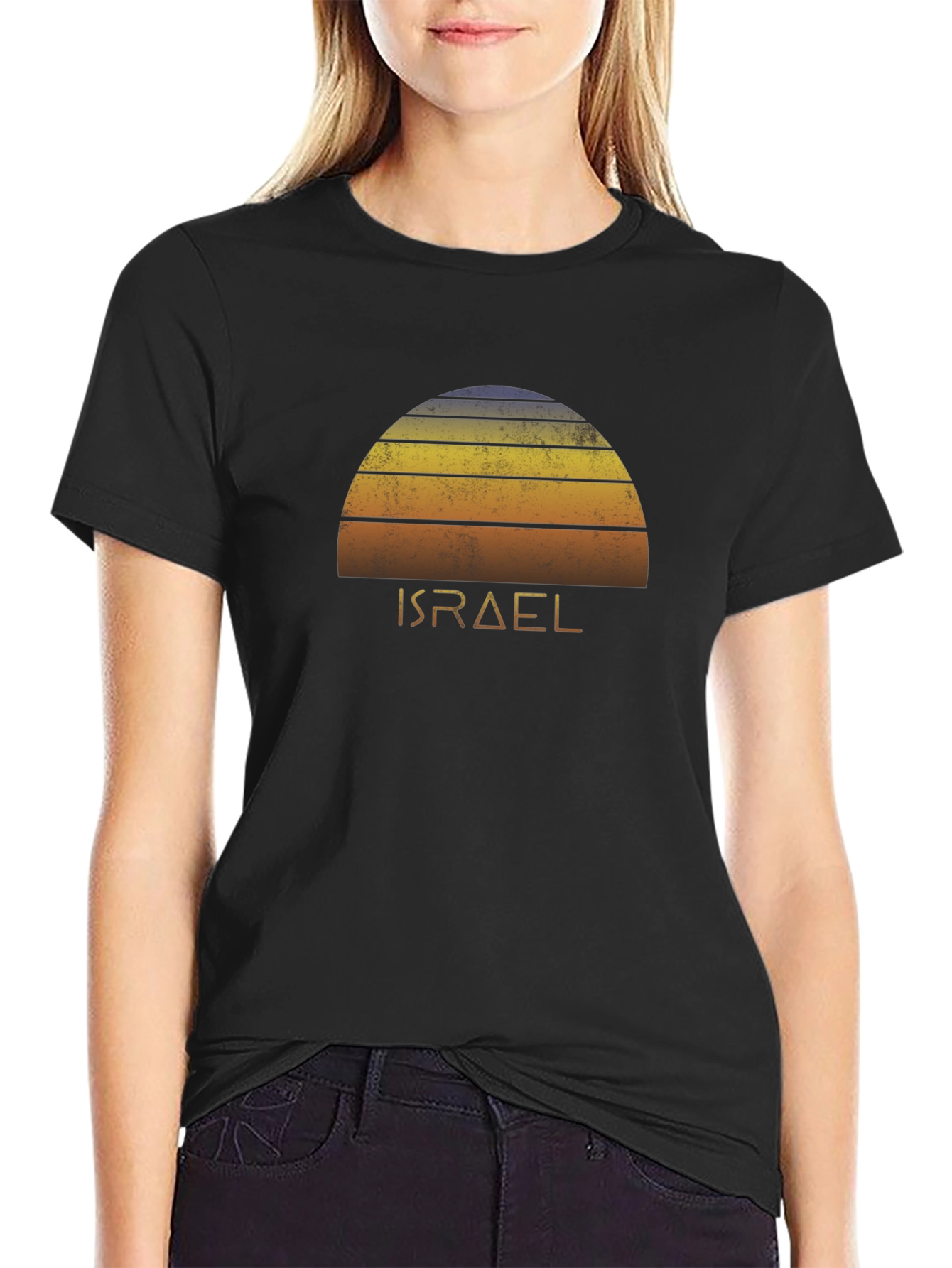 Vintage Israel Sunset Graphic T-Shirt