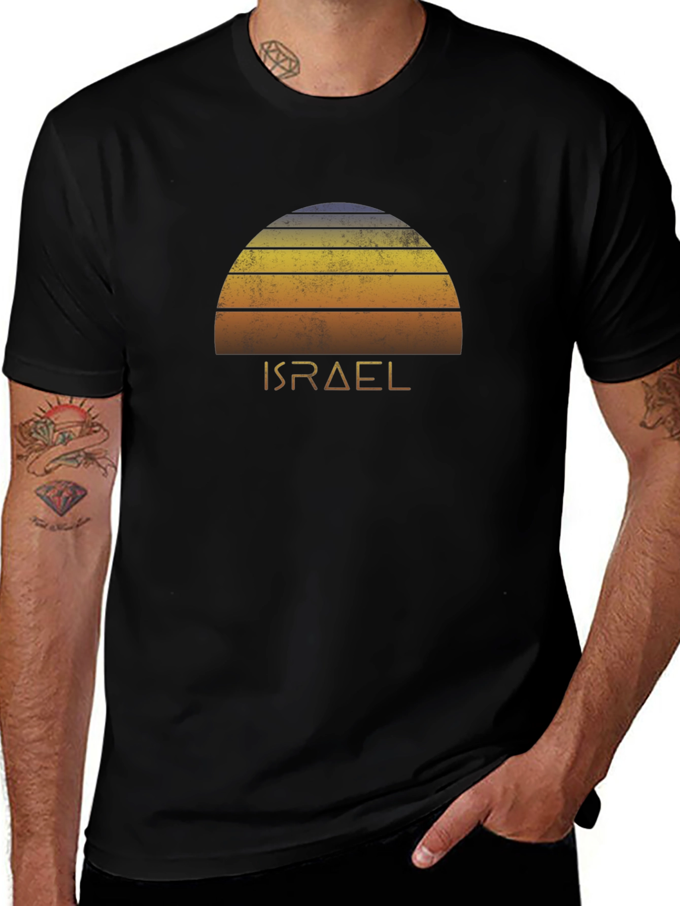 Vintage Israel Sunset Graphic T-Shirt