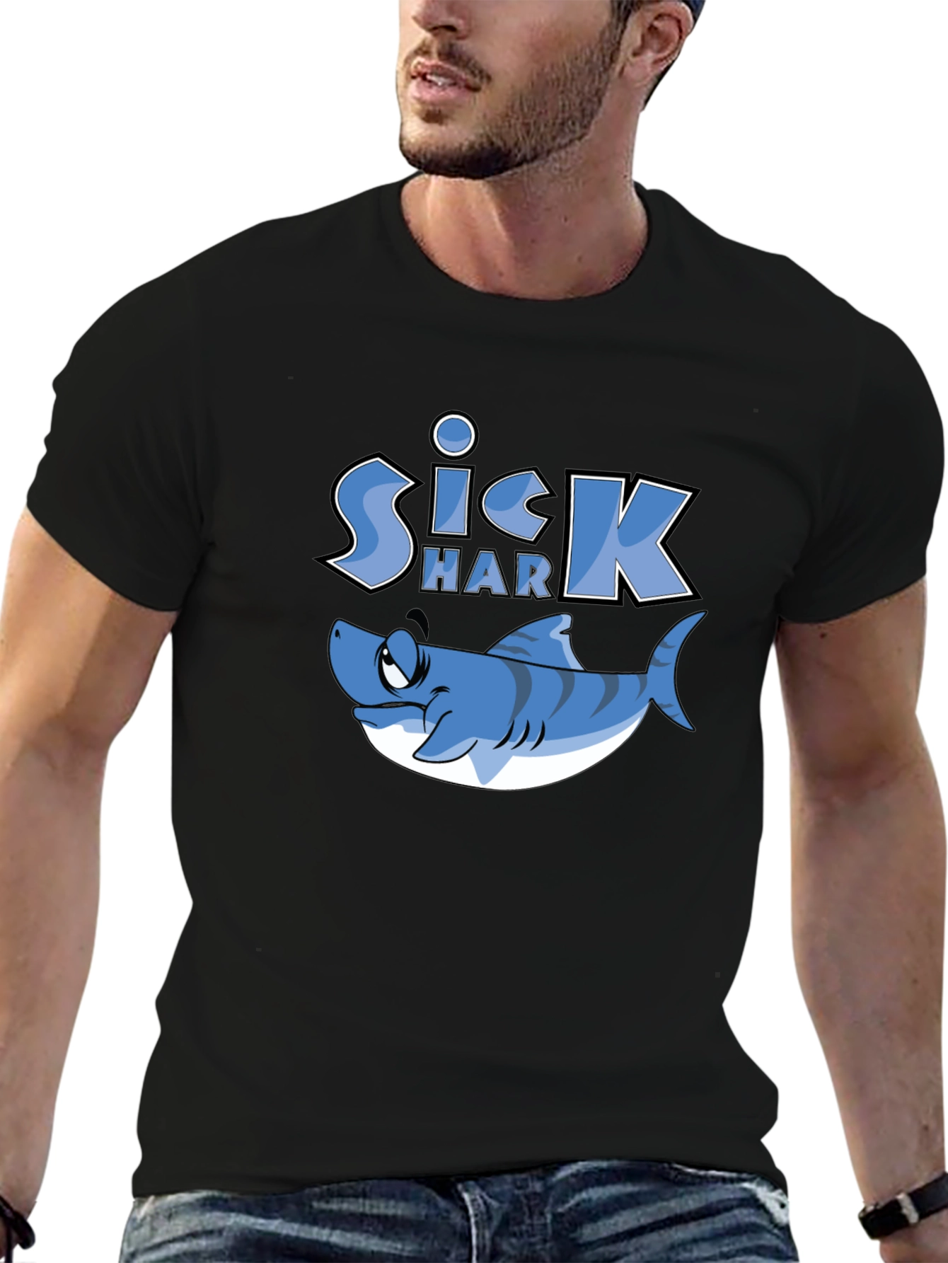 Sick Shark Graphic T-Shirt