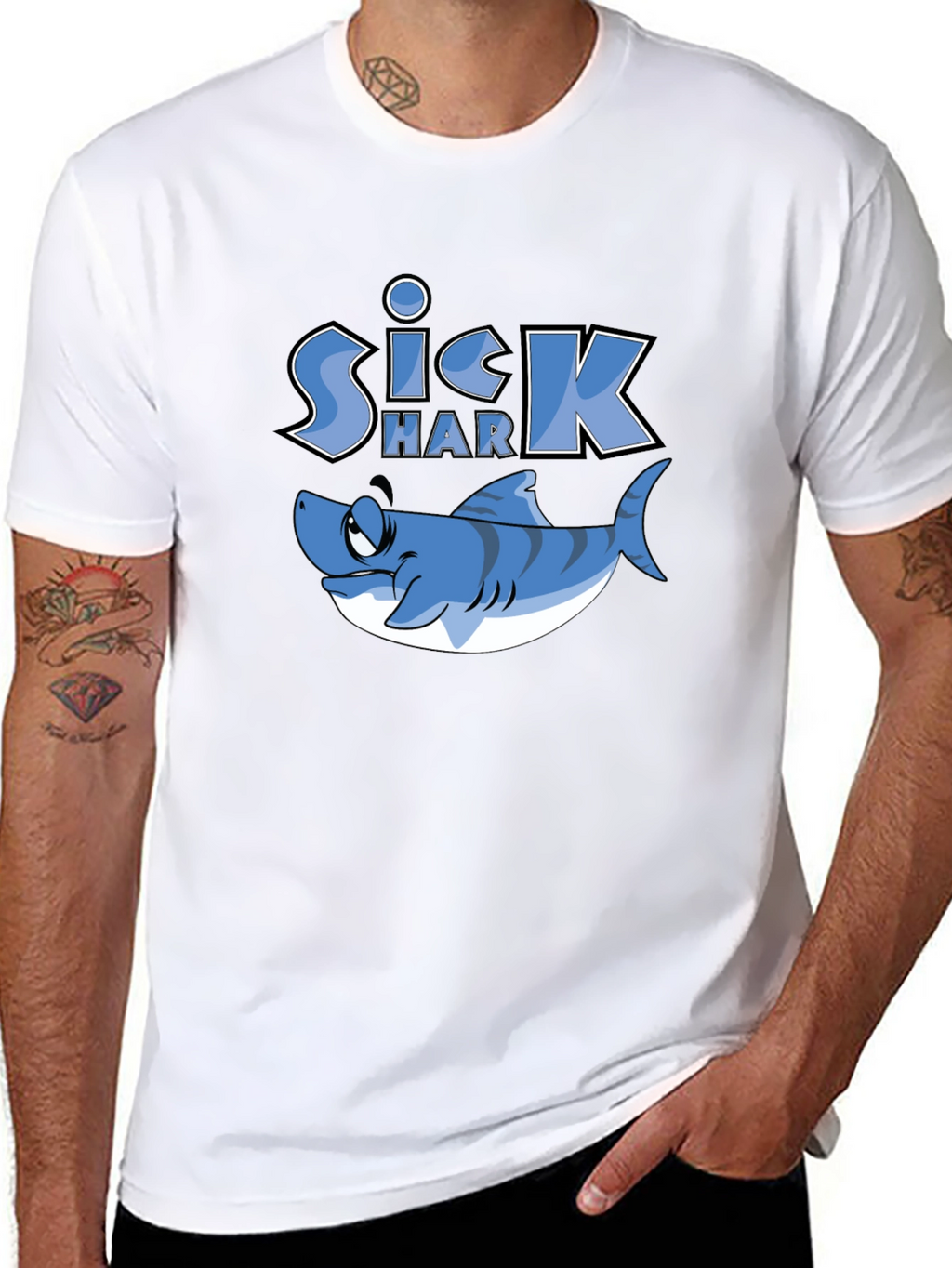 Sick Shark Graphic T-Shirt