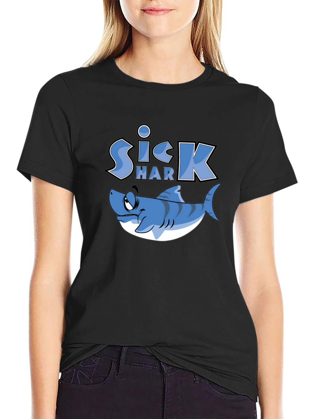 Sick Shark Graphic T-Shirt
