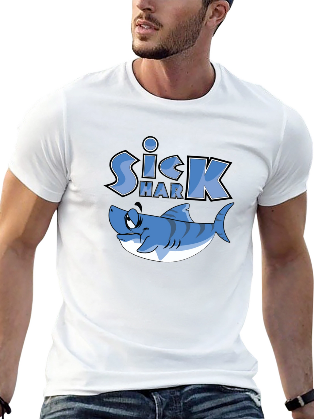 Sick Shark Graphic T-Shirt