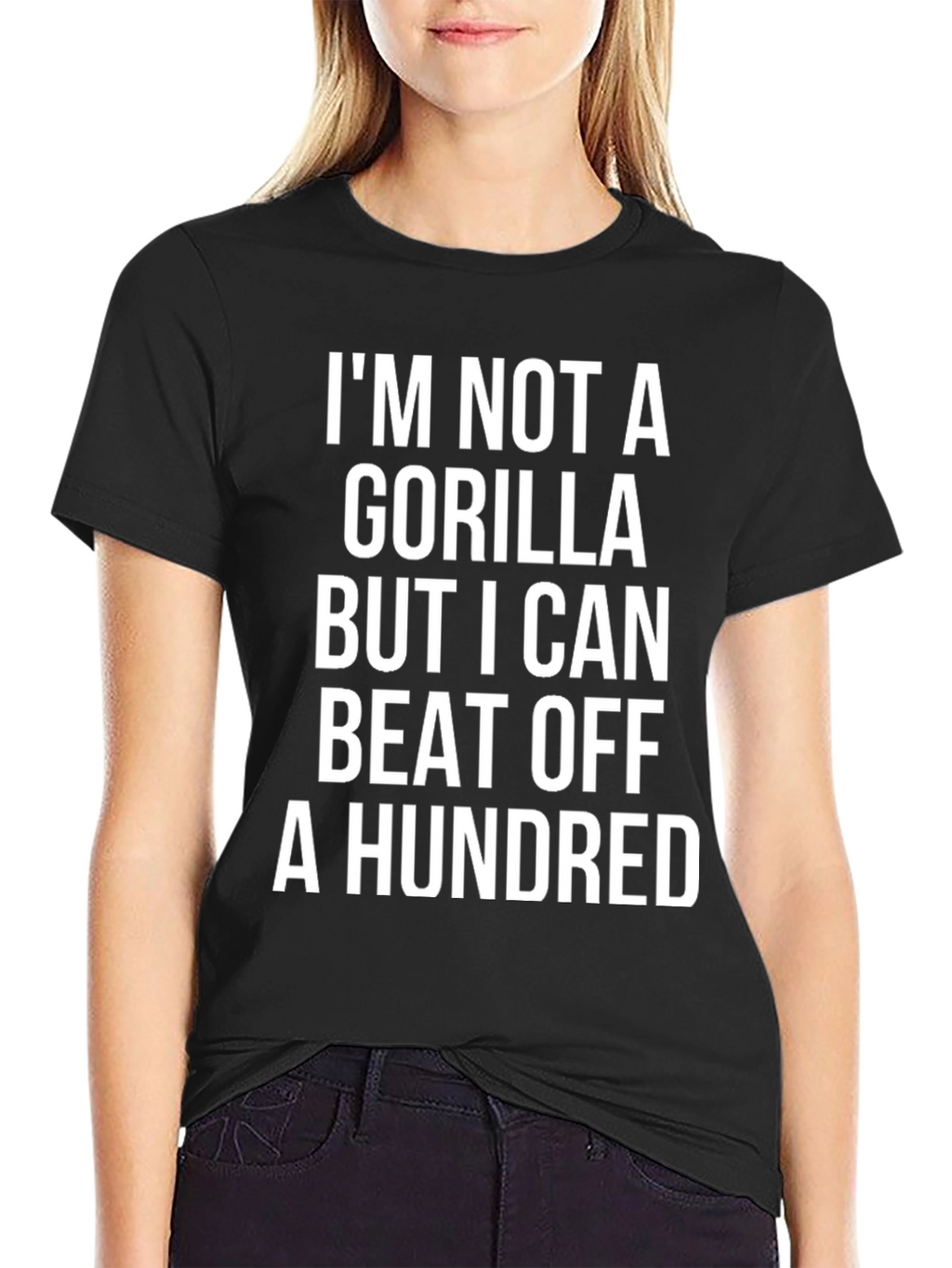 Funny Gorilla T-Shirt - Beat Off A Hundred
