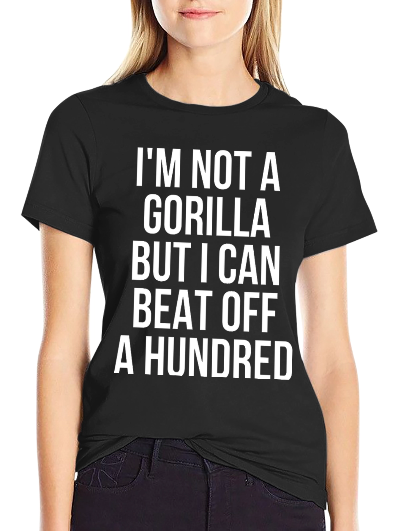 Funny Gorilla T-Shirt - Beat Off A Hundred