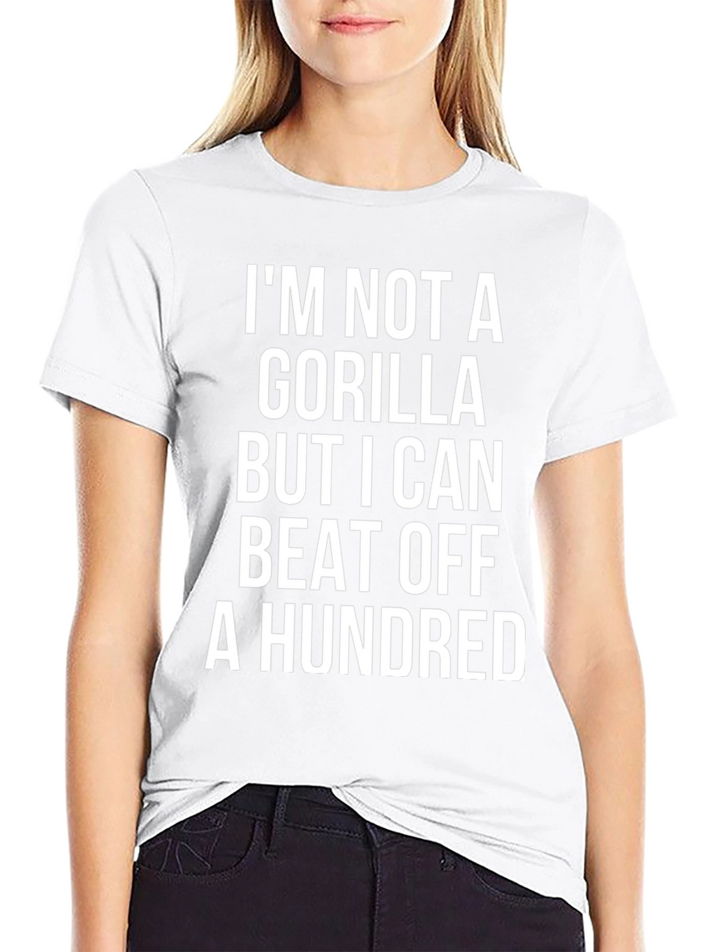 Funny Gorilla T-Shirt - Beat Off A Hundred