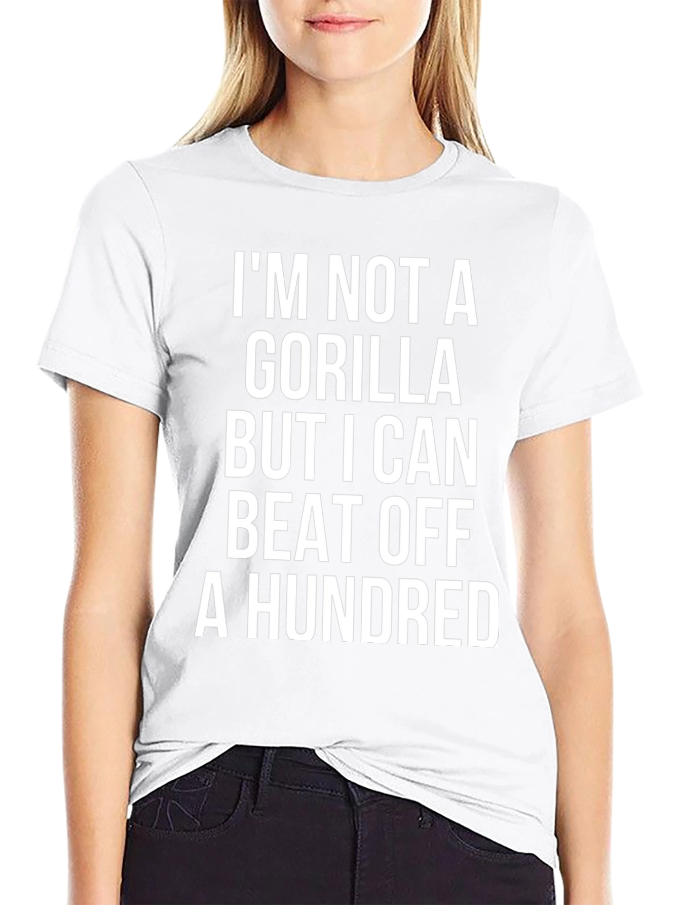 Funny Gorilla T-Shirt - Beat Off A Hundred