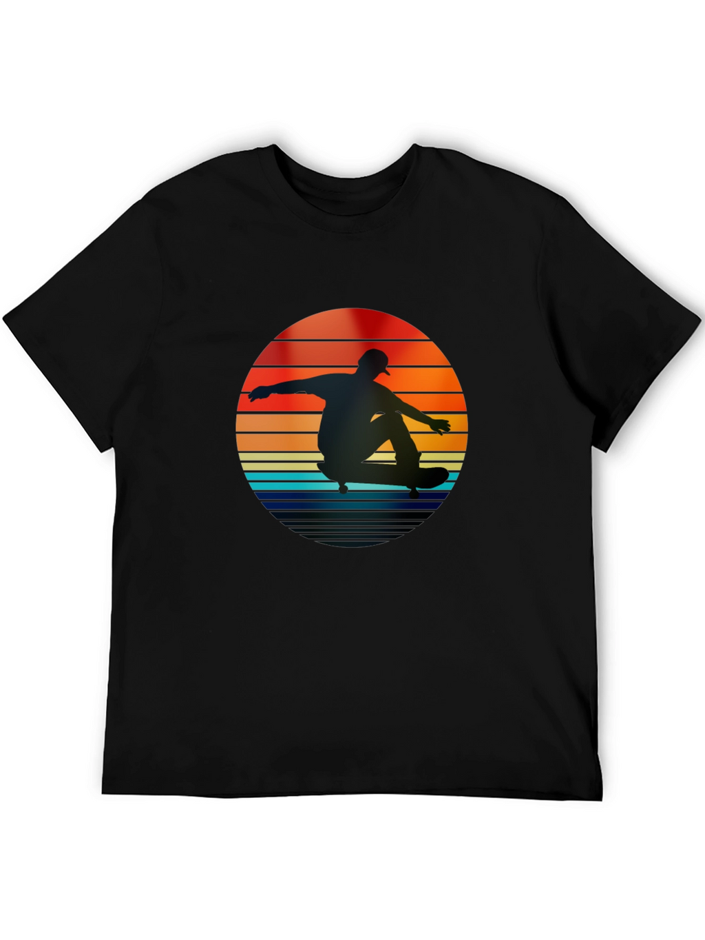 Retro Skateboarder Sunset T-Shirt