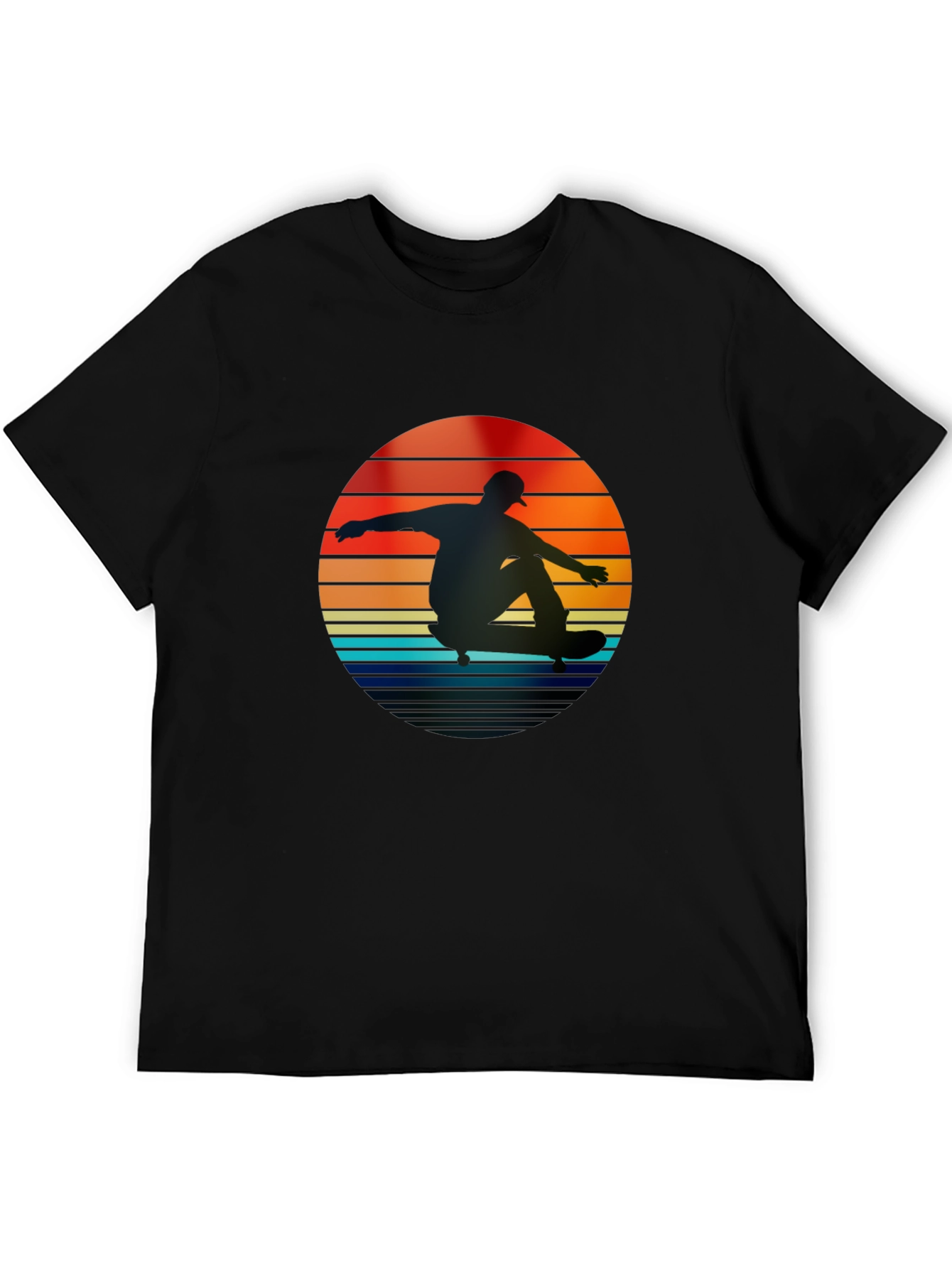 Retro Skateboarder Sunset T-Shirt