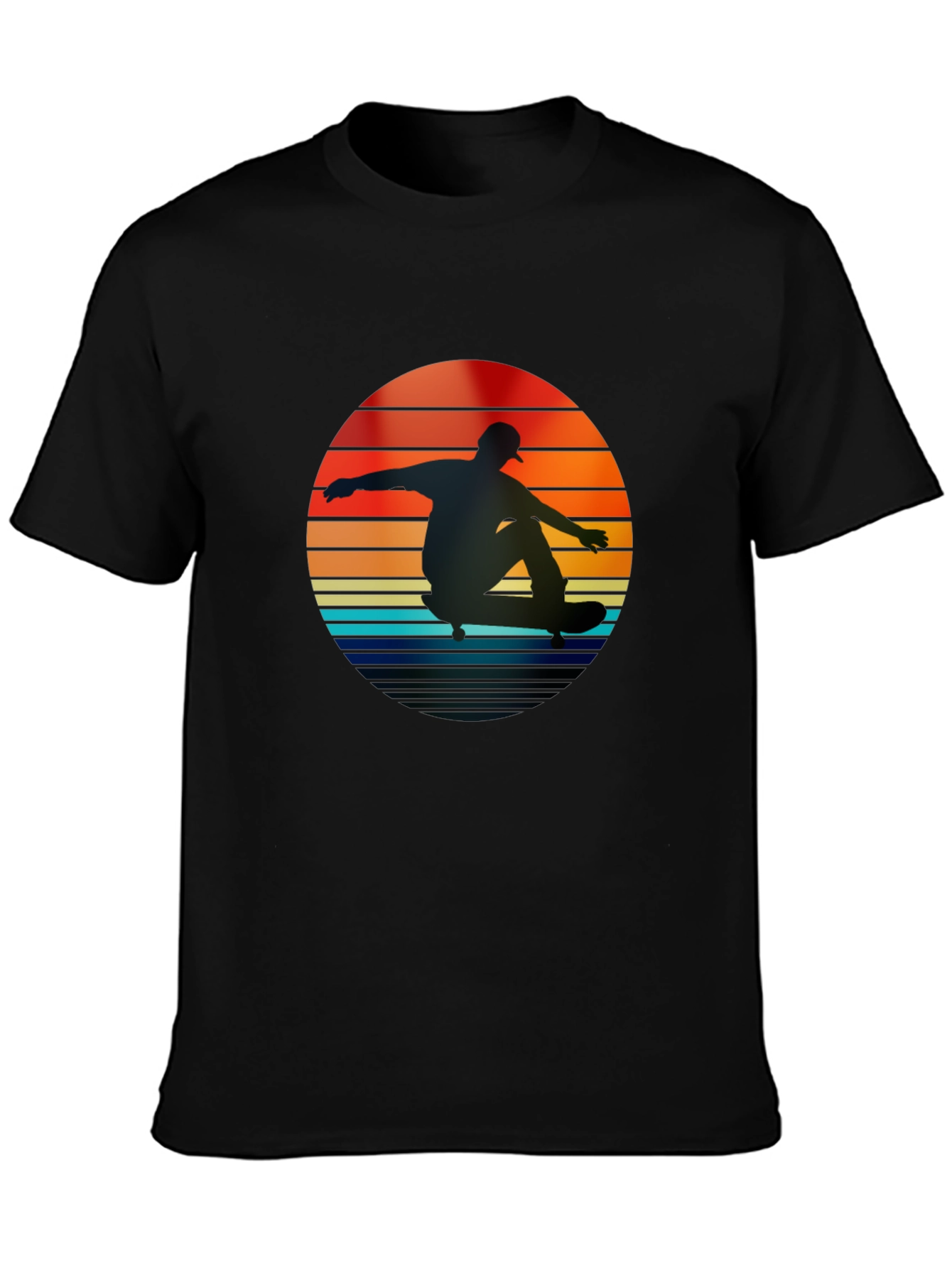 Retro Skateboarder Sunset T-Shirt