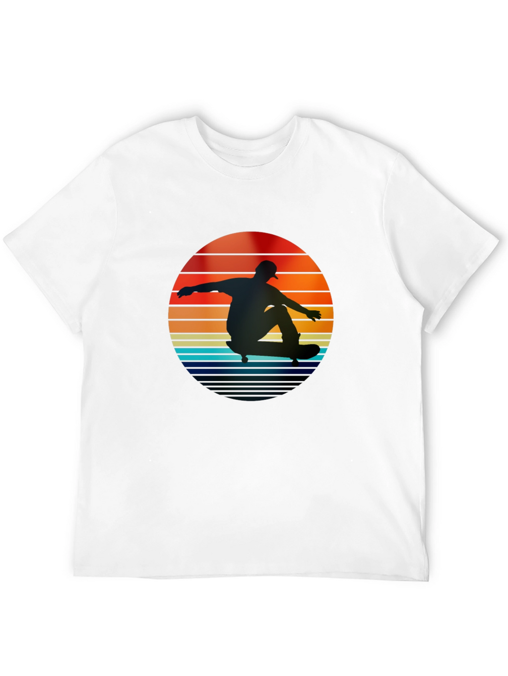 Retro Skateboarder Sunset T-Shirt
