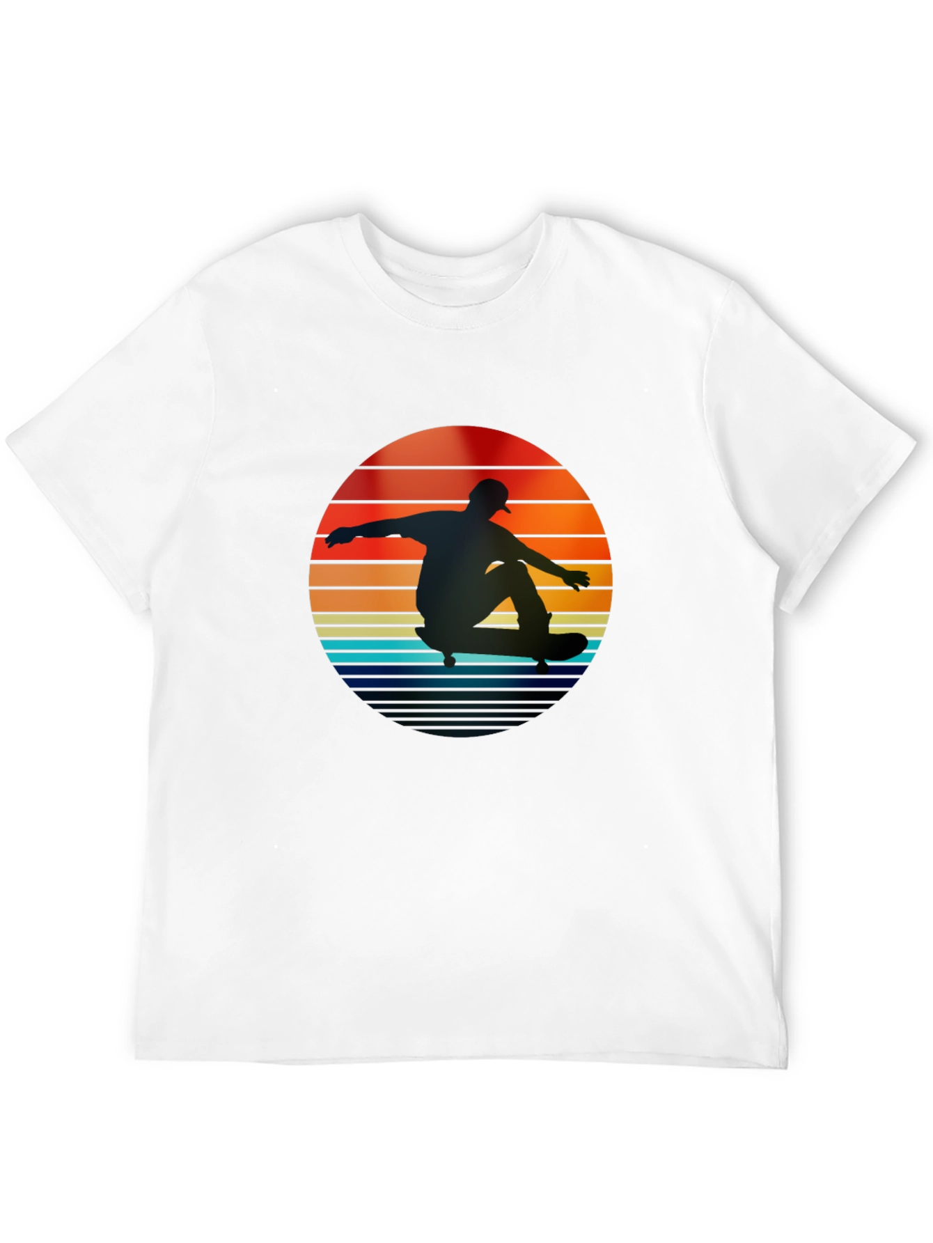 Retro Skateboarder Sunset T-Shirt