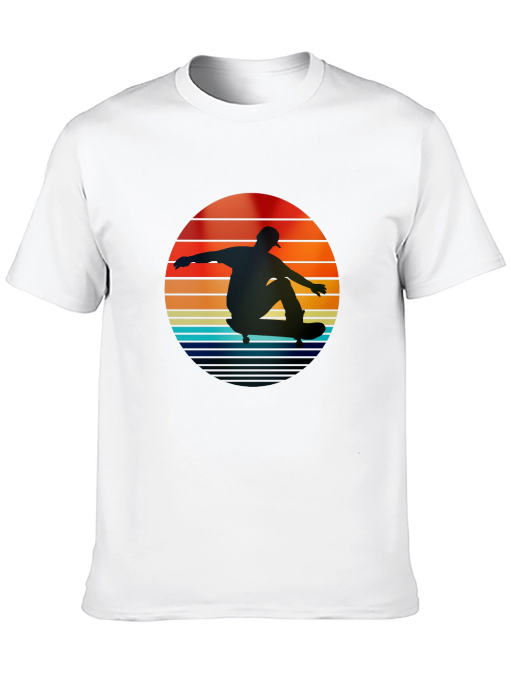 Retro Skateboarder Sunset T-Shirt