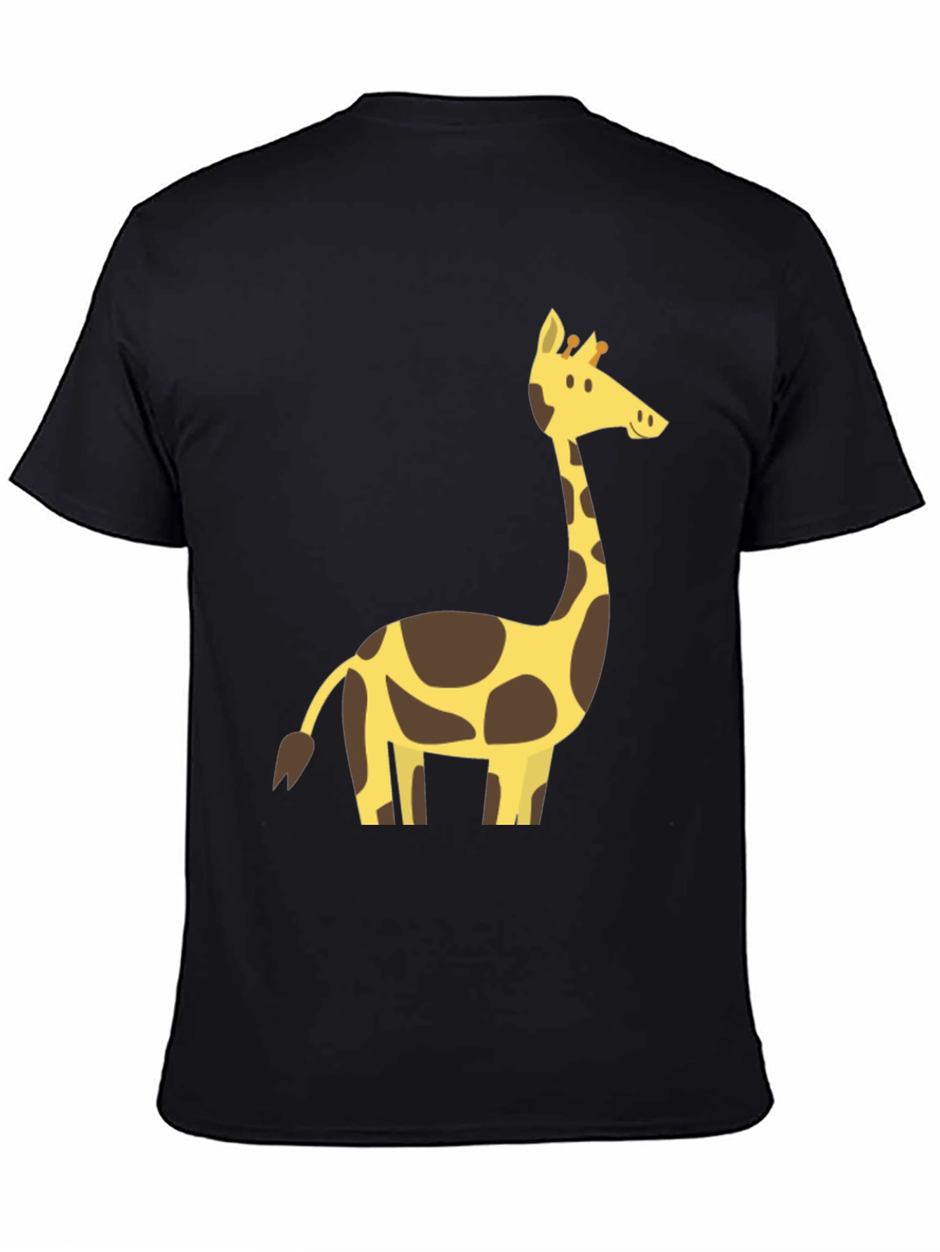 Giraffe Graphic T-Shirt - Black Crew Neck Tee