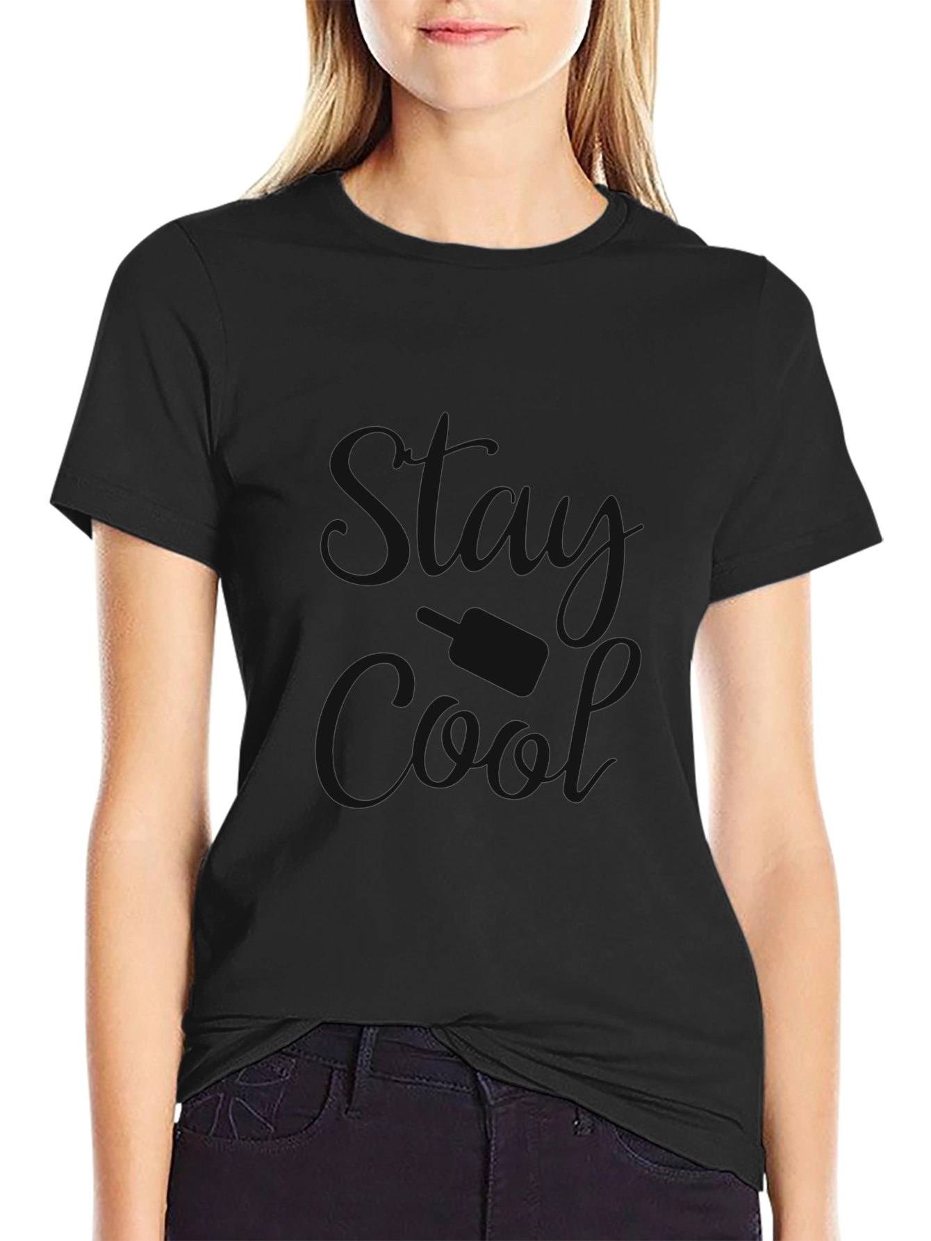 Mens Black Short Sleeve Crew Neck T-Shirt