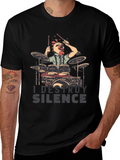 I Destroy Silence Drummer Chicken T-Shirt
