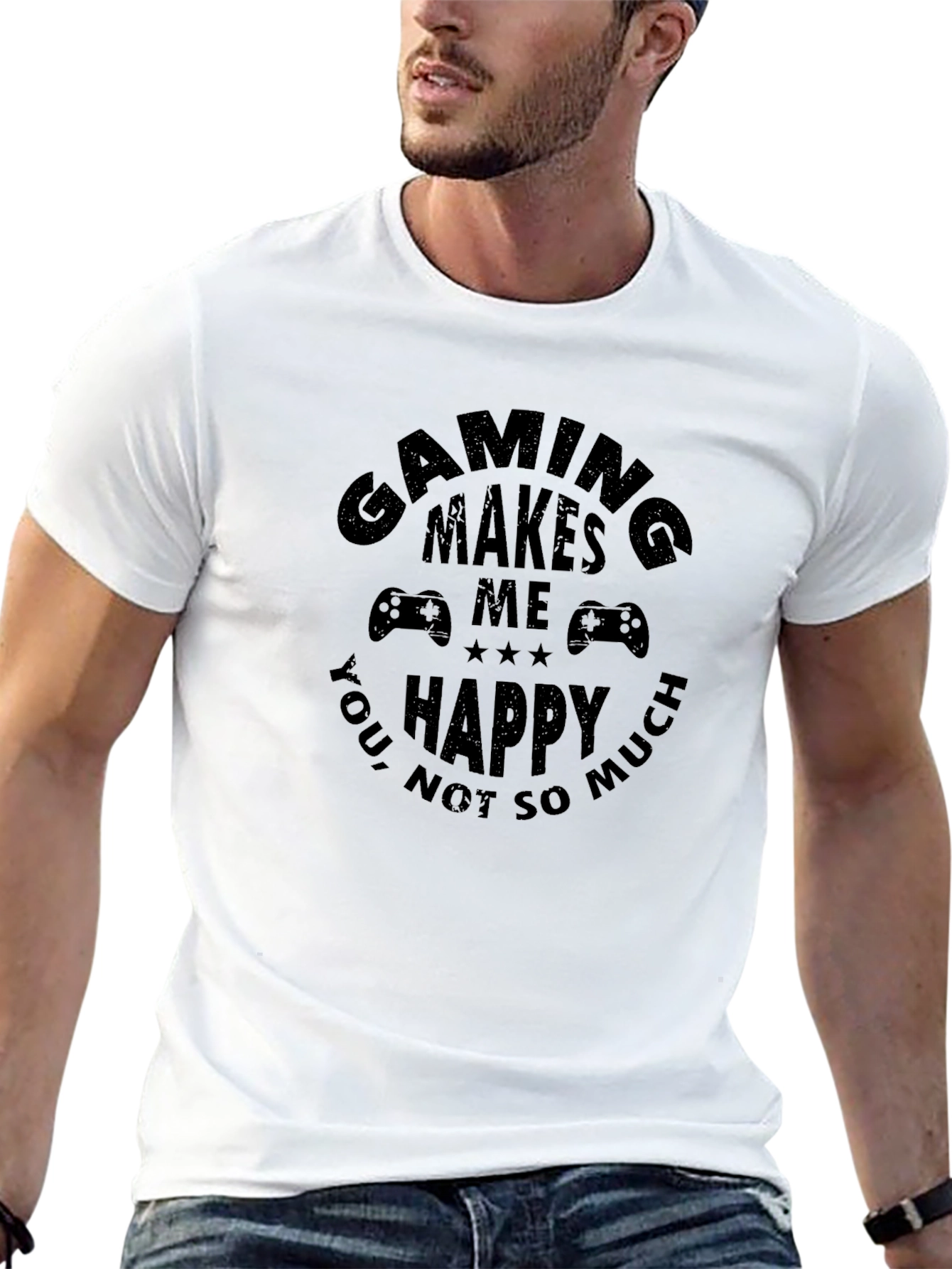 Gaming Makes Me Happy T-Shirt Black