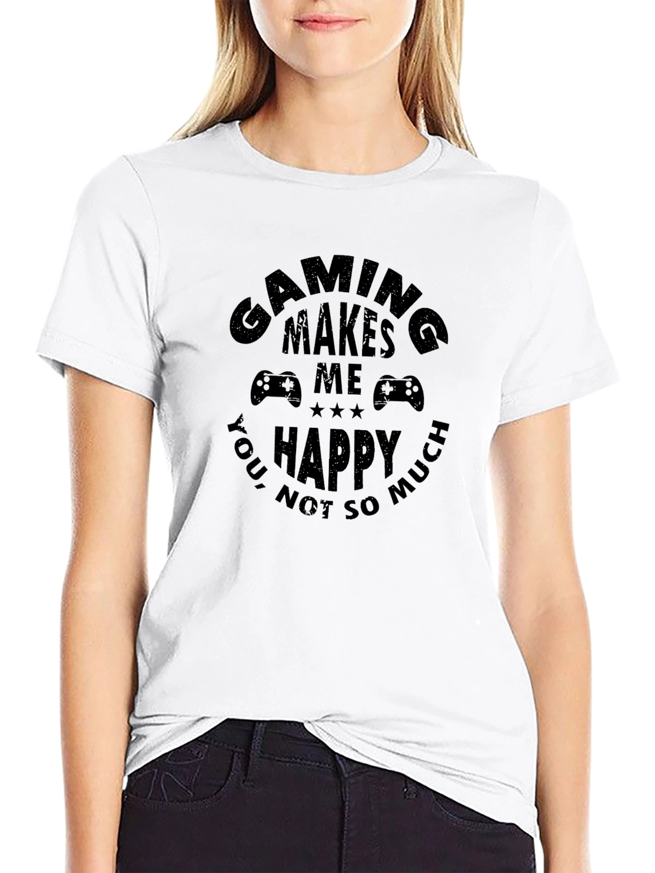 Gaming Makes Me Happy T-Shirt Black
