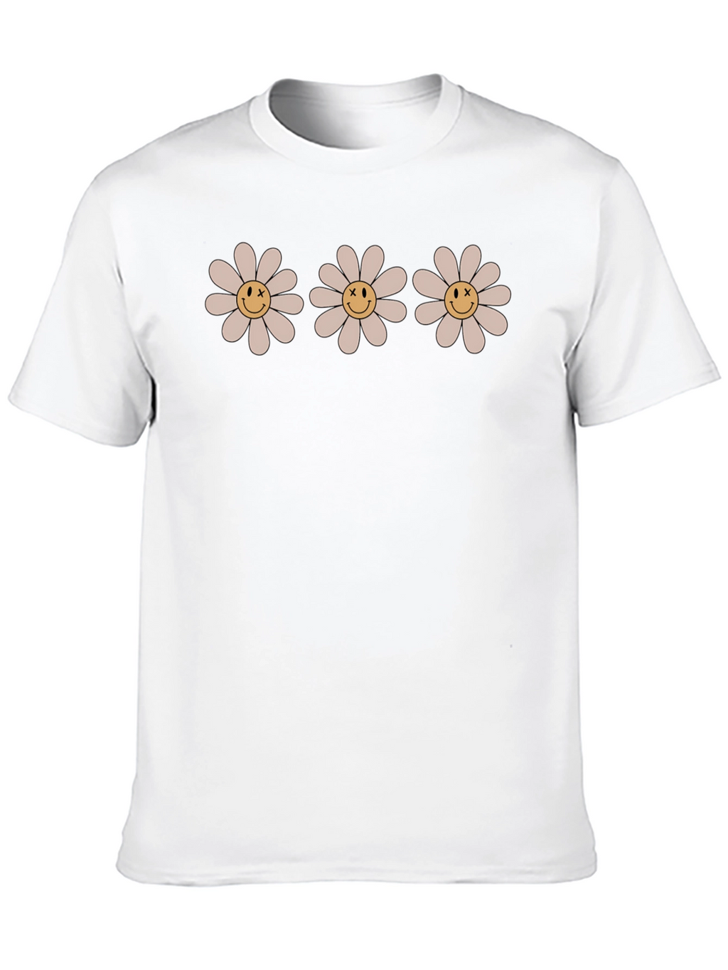 Daisy Smile Face T-Shirt - Retro Style