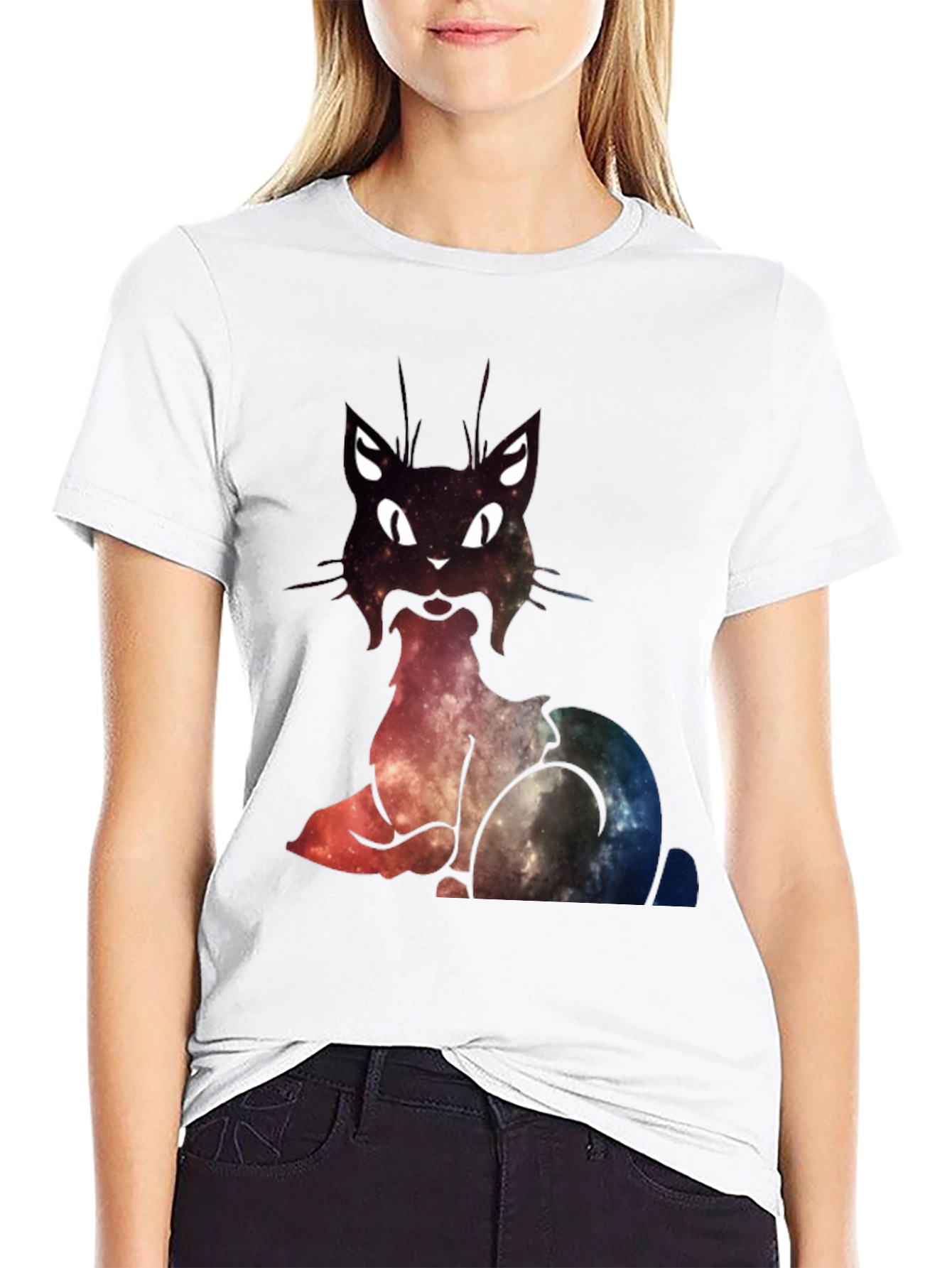 Galaxy Cat Graphic T-Shirt