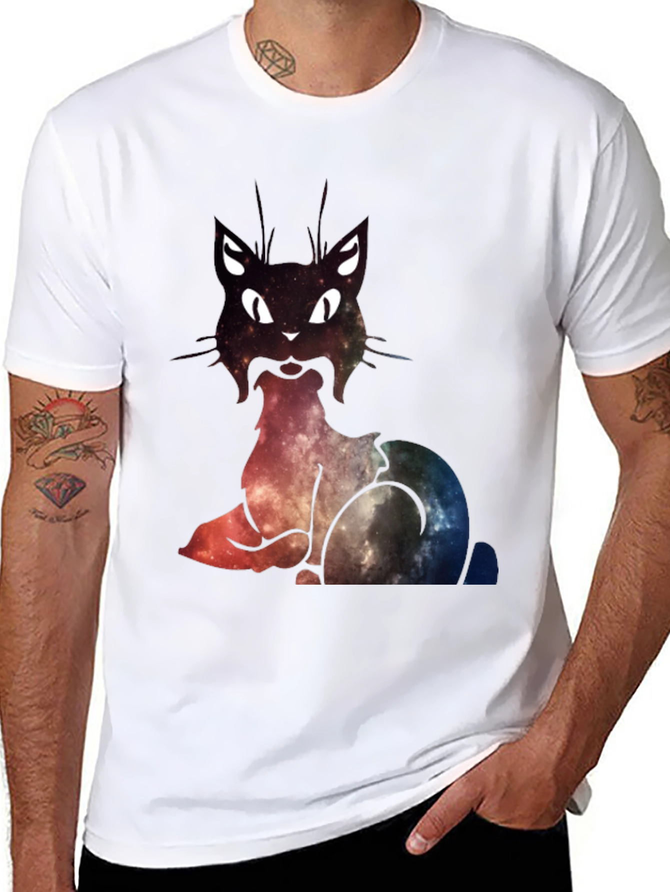 Galaxy Cat Graphic T-Shirt