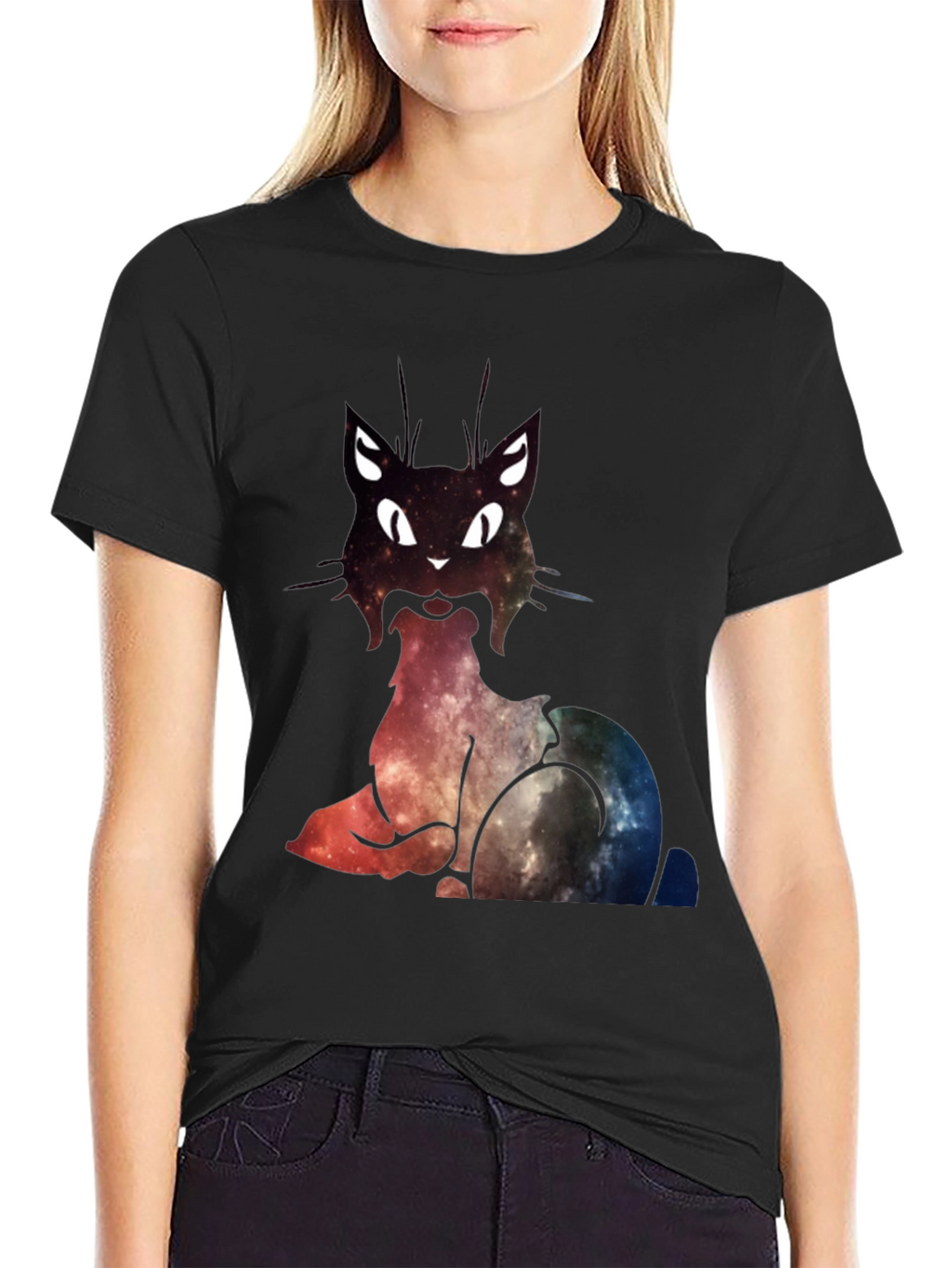 Galaxy Cat Graphic T-Shirt