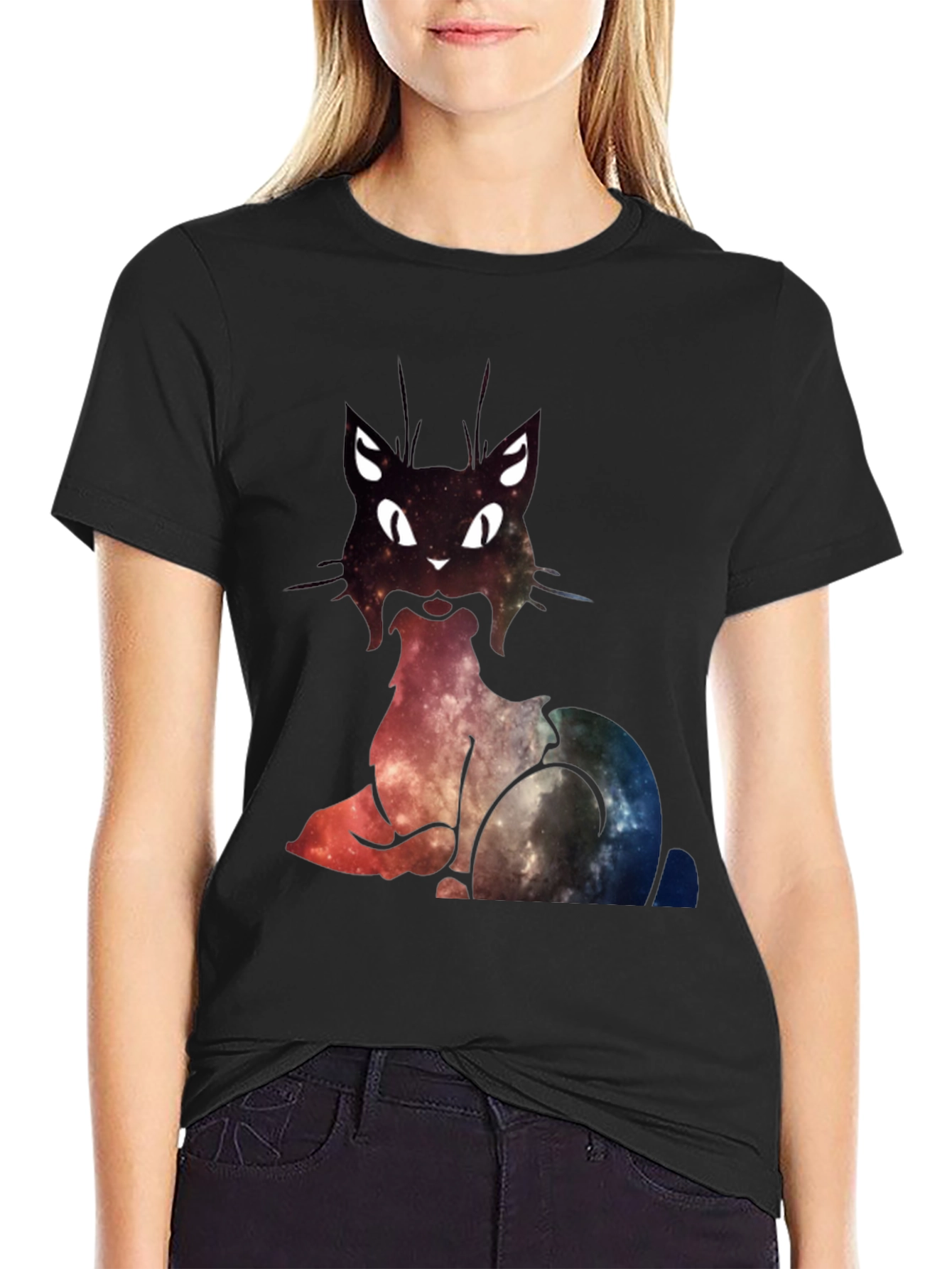 Galaxy Cat Graphic T-Shirt