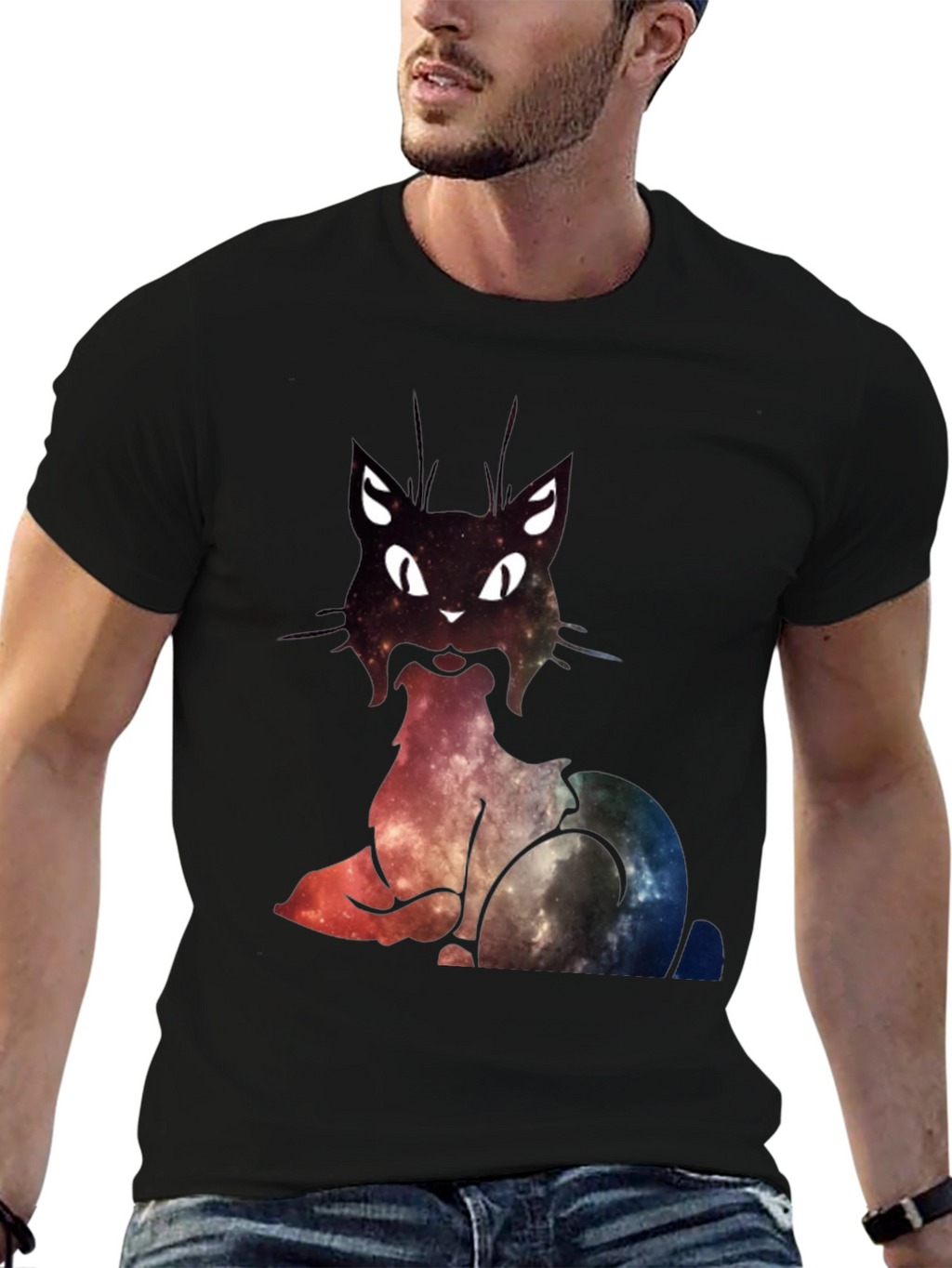 Galaxy Cat Graphic T-Shirt