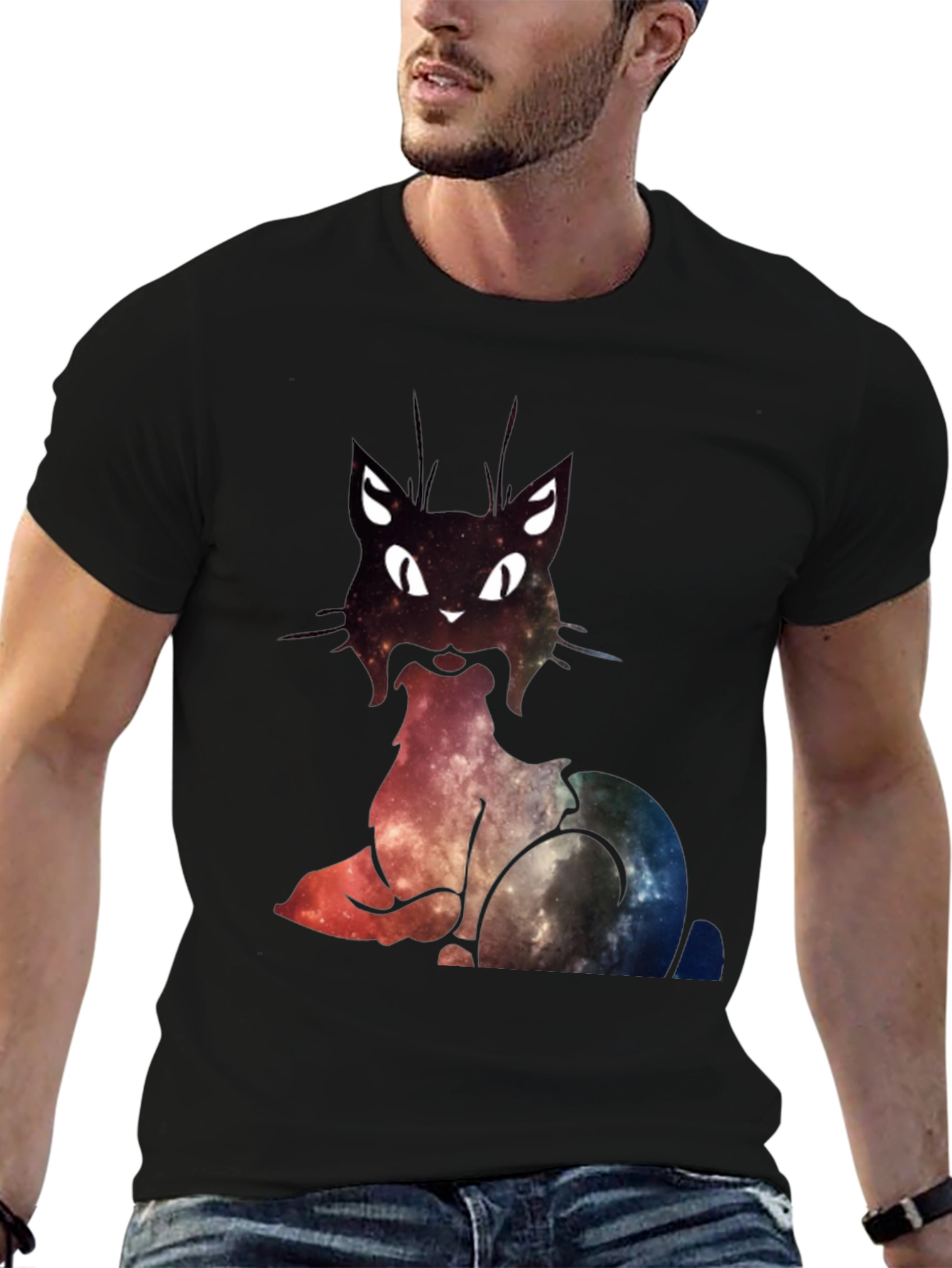 Galaxy Cat Graphic T-Shirt