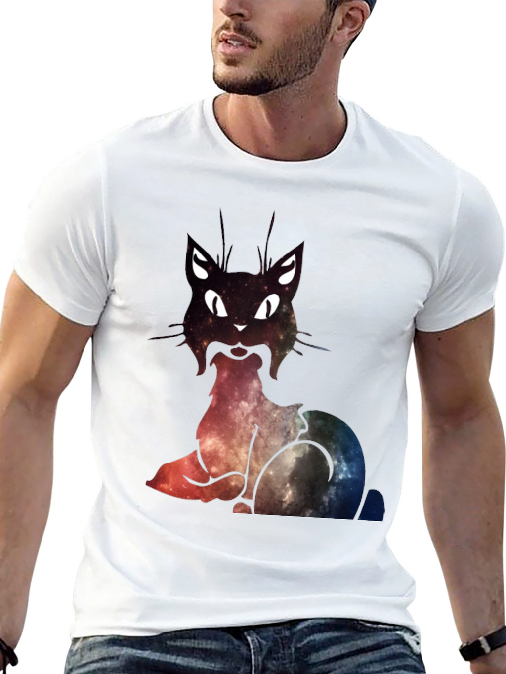 Galaxy Cat Graphic T-Shirt