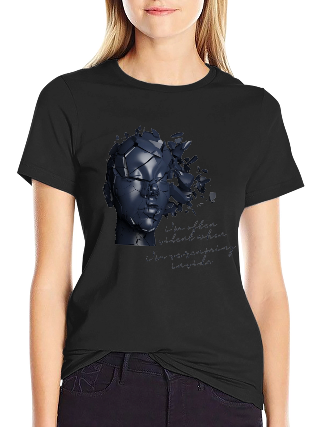 Shattered Reflections Graphic Tee - Modern Art Shirt