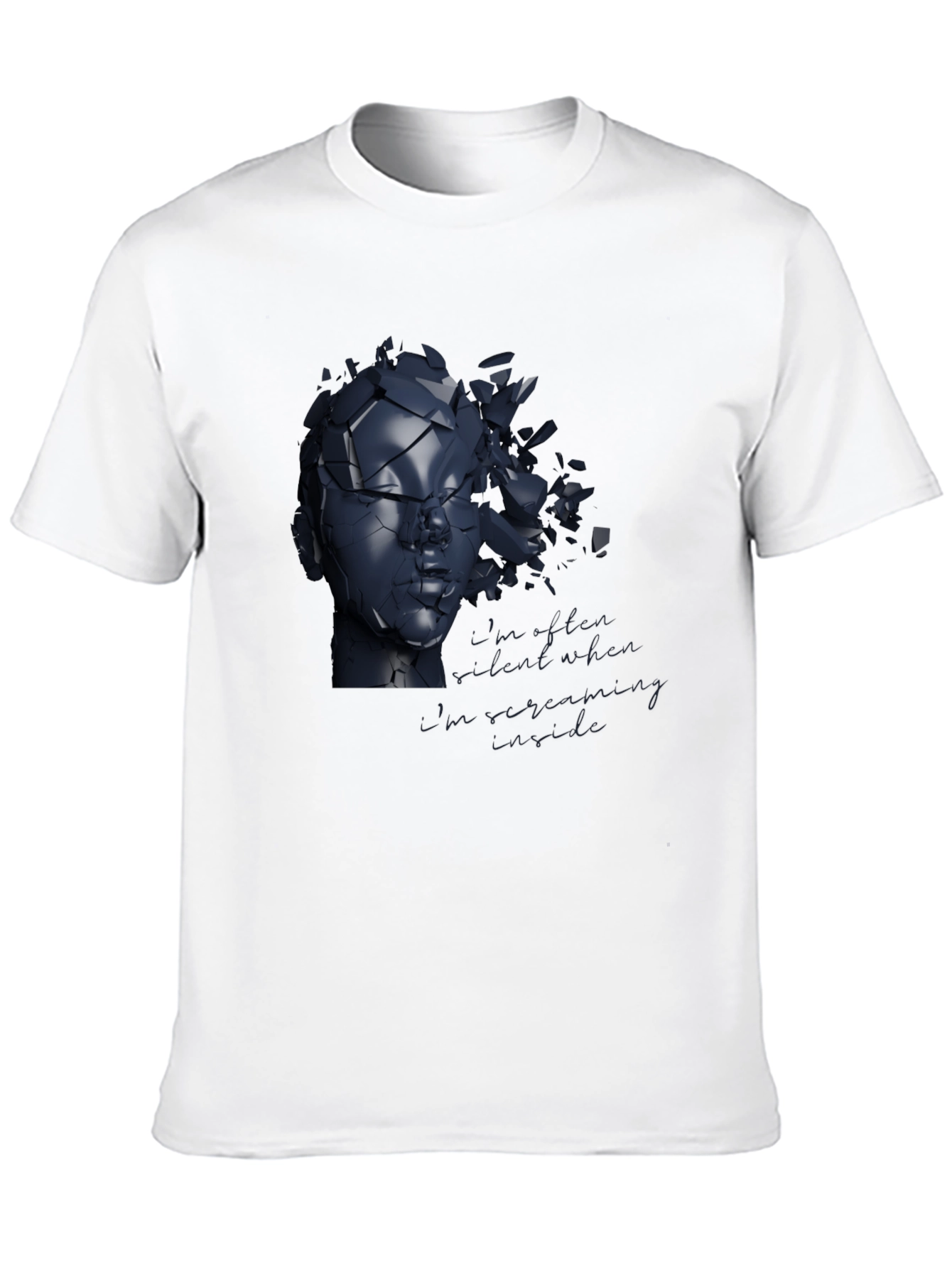 Shattered Reflections Graphic Tee - Modern Art Shirt
