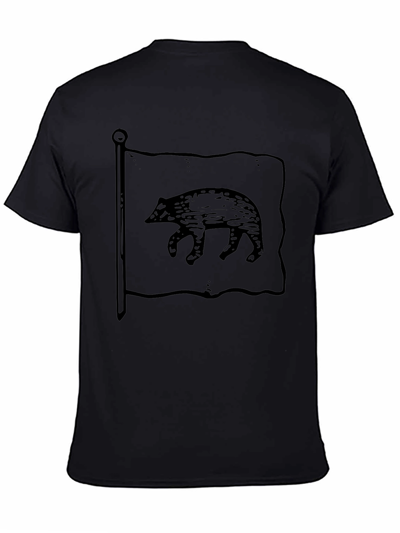 California Bear Flag Black Graphic Tee