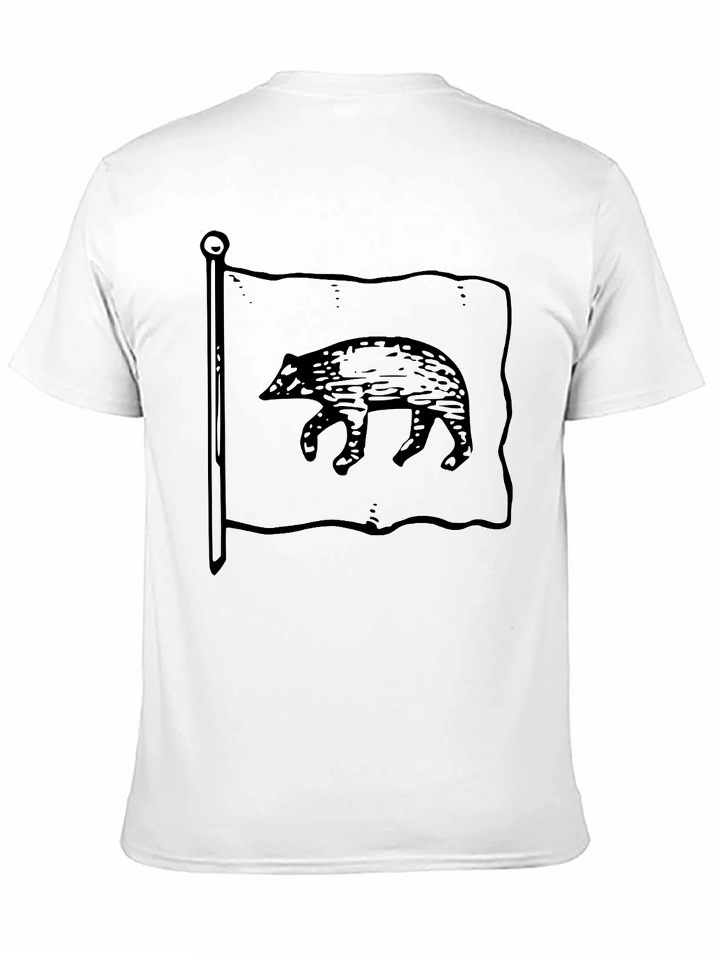 California Bear Flag Black Graphic Tee