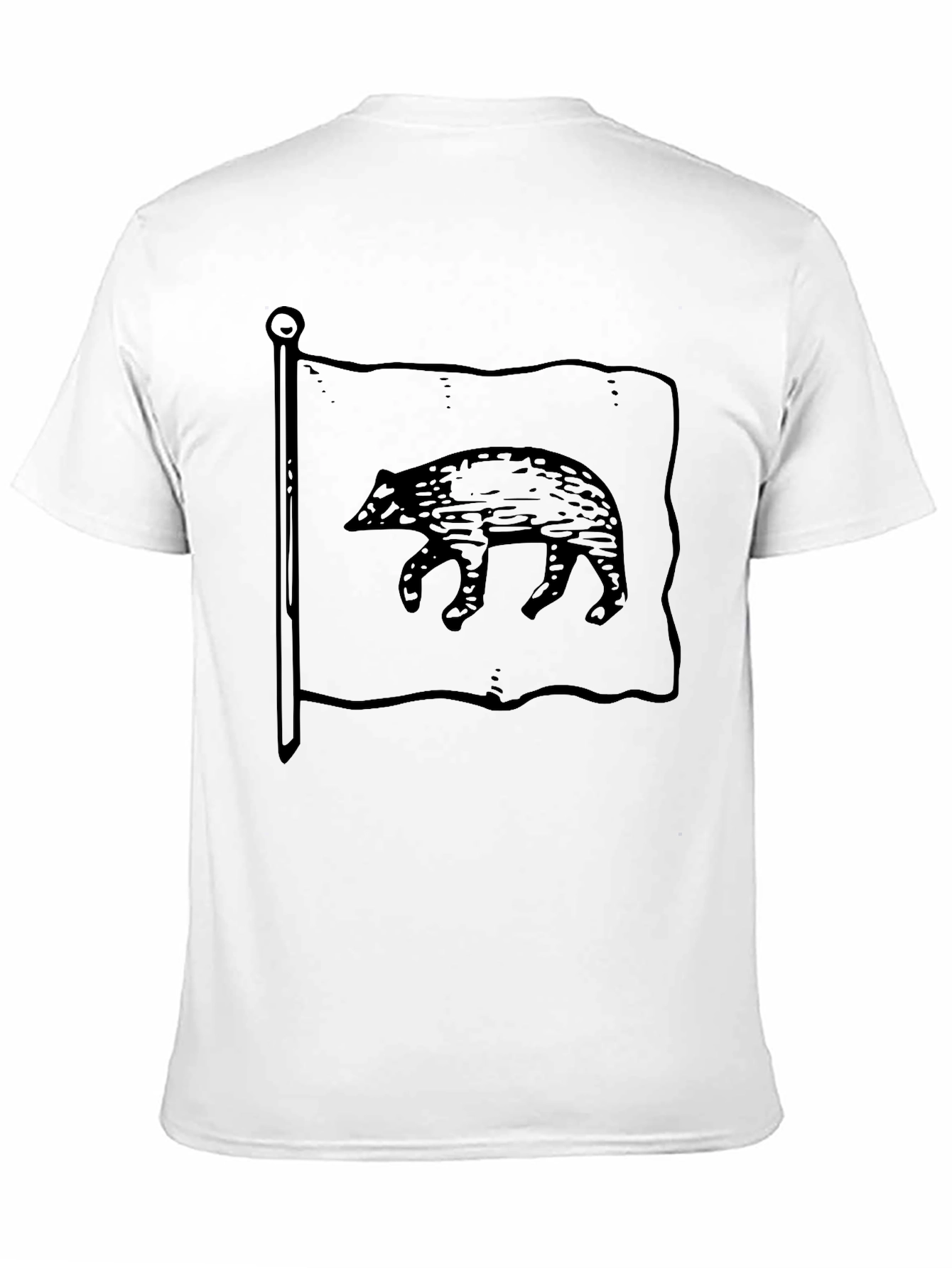 California Bear Flag Black Graphic Tee