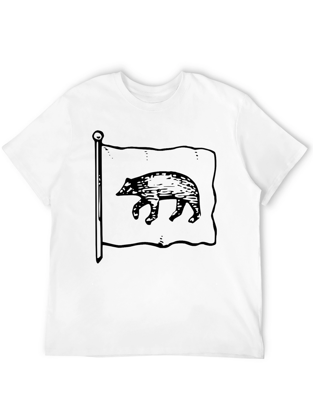 California Bear Flag Black Graphic Tee