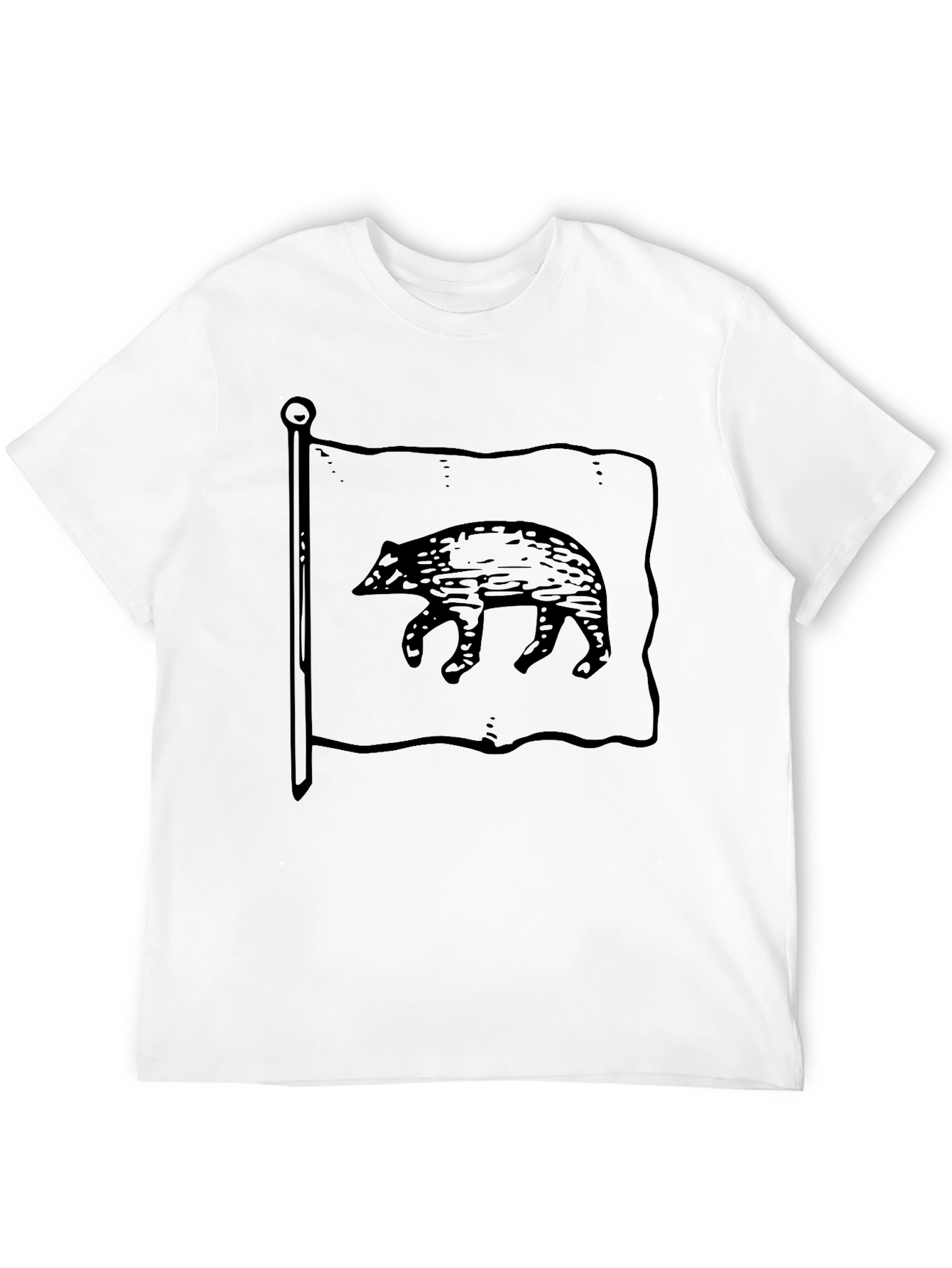 California Bear Flag Black Graphic Tee