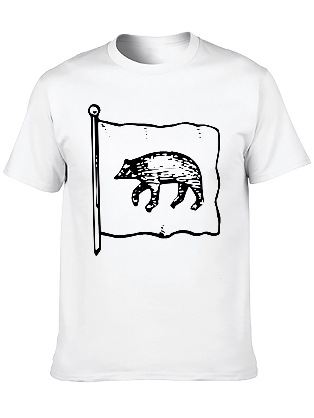 California Bear Flag Black Graphic Tee
