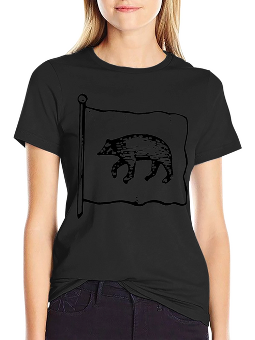 California Bear Flag Black Graphic Tee