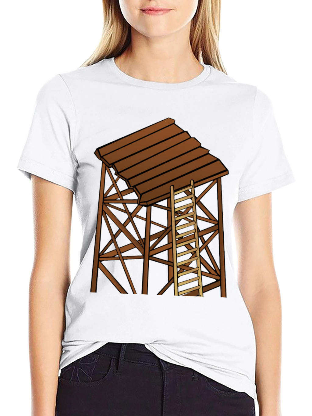 Rustic Water Tower Graphic T-Shirt
