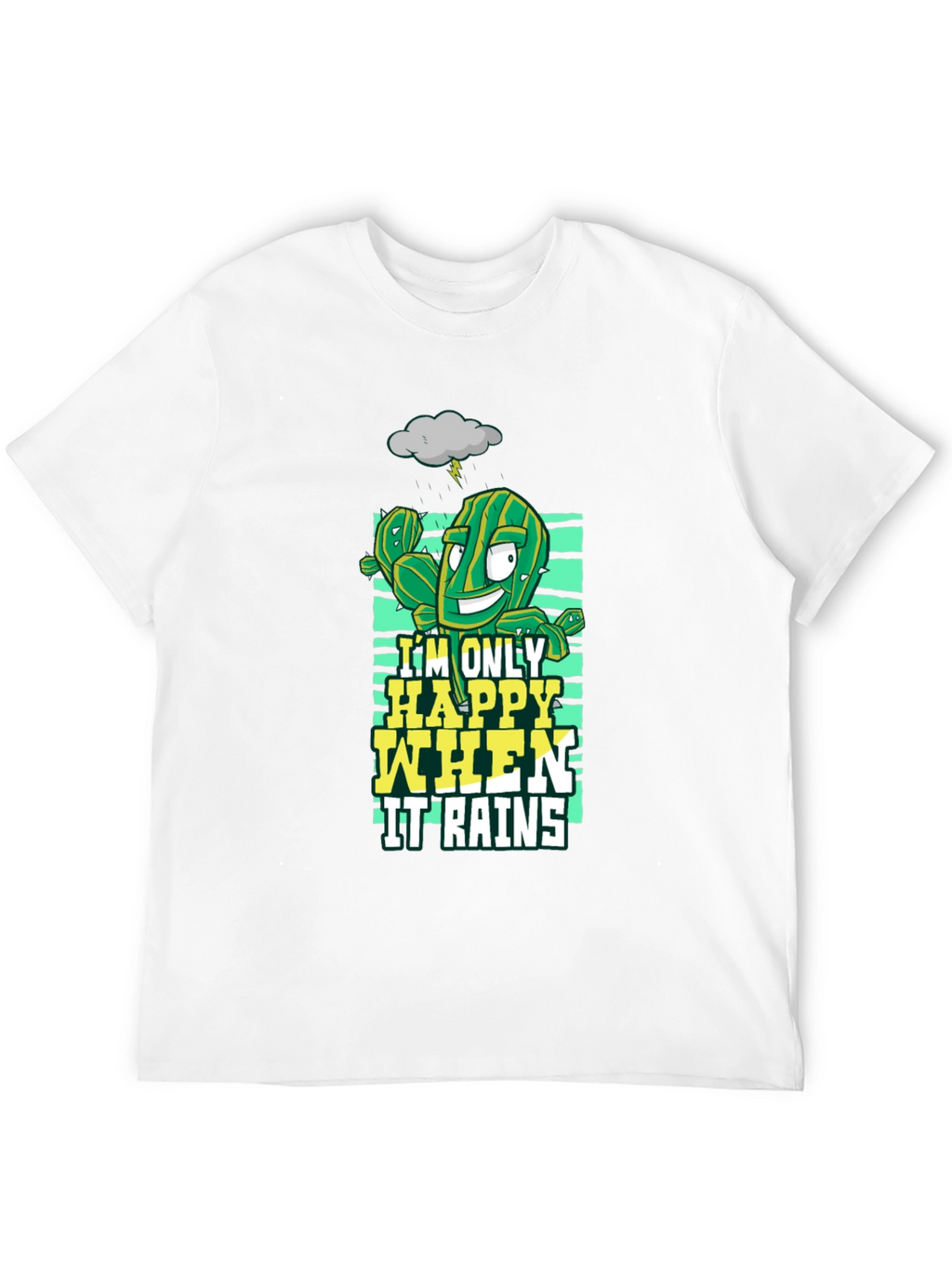 Happy When It Rains Cactus Graphic T-Shirt