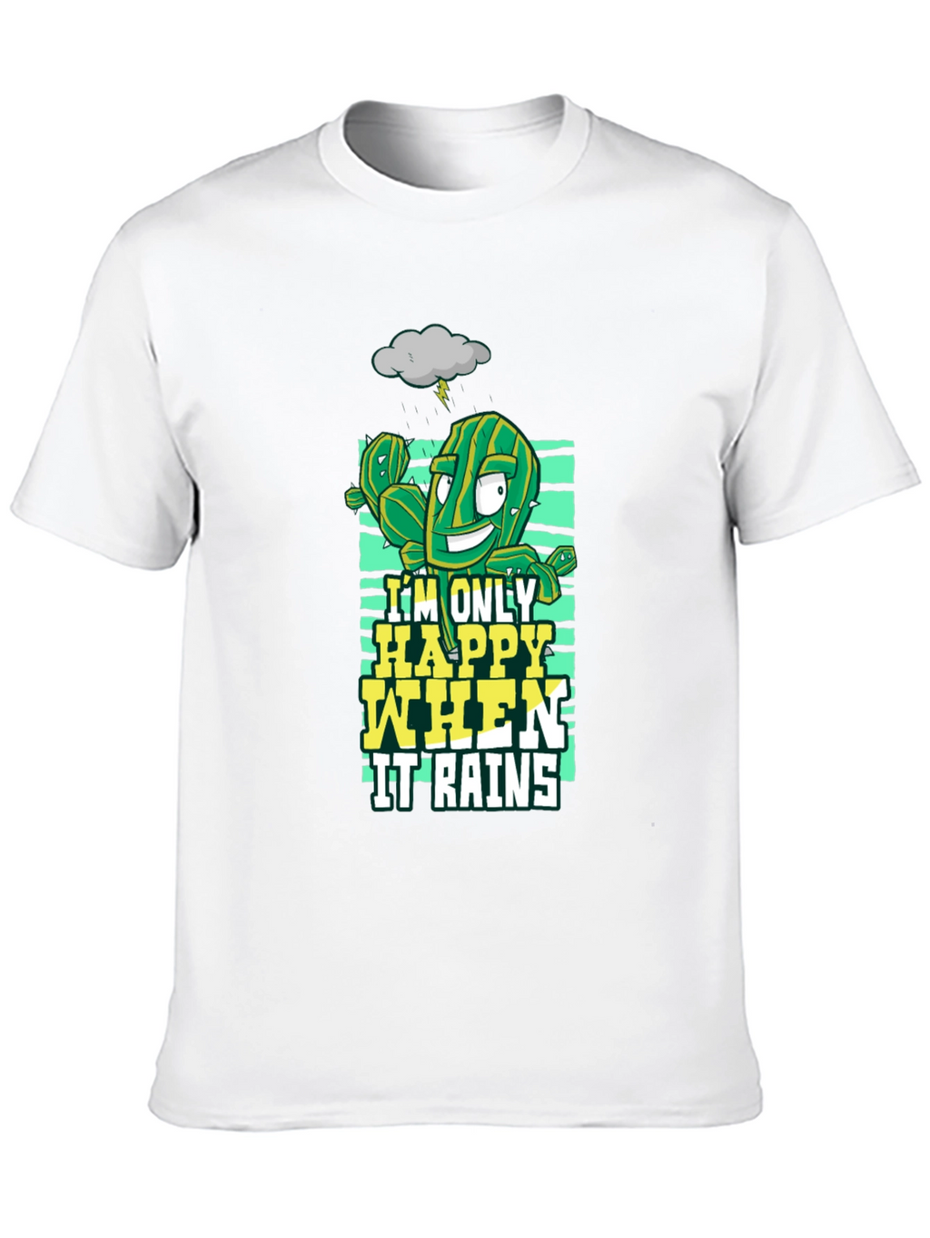 Happy When It Rains Cactus Graphic T-Shirt