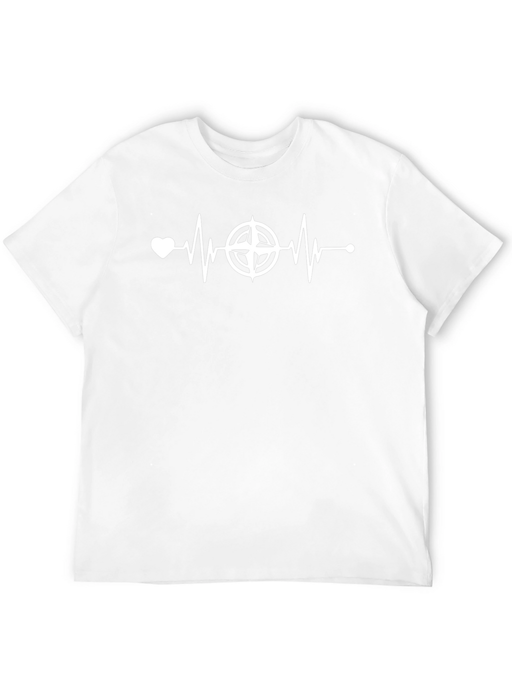Heartbeat Compass Graphic Tee - Black
