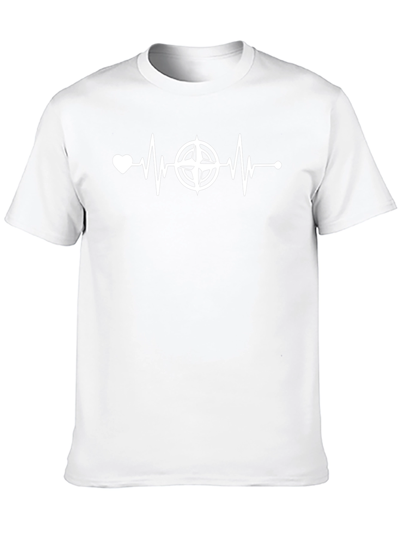 Heartbeat Compass Graphic Tee - Black