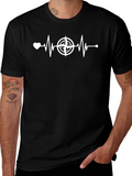 Heartbeat Compass Graphic Tee - Black