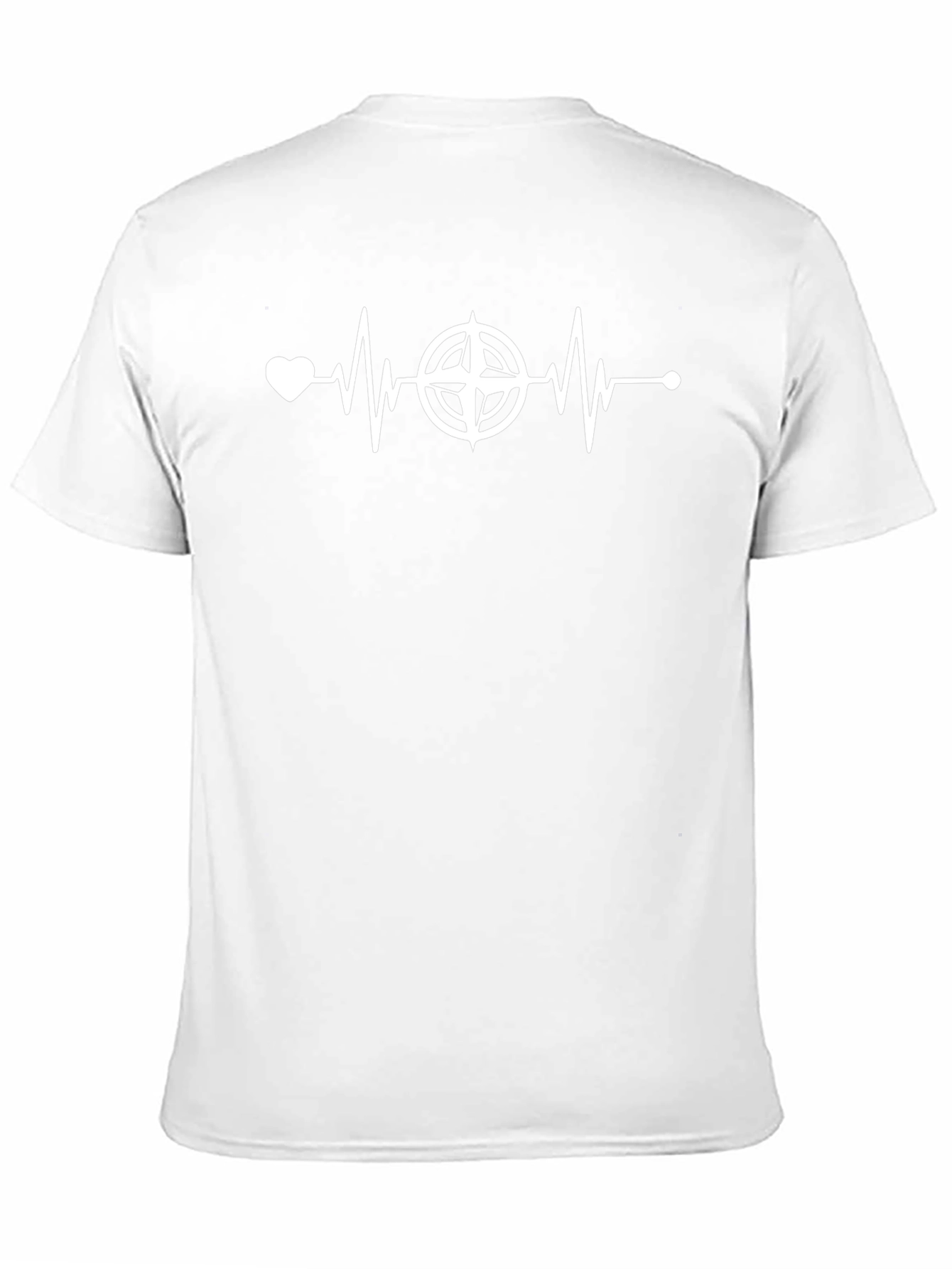 Heartbeat Compass Graphic Tee - Black