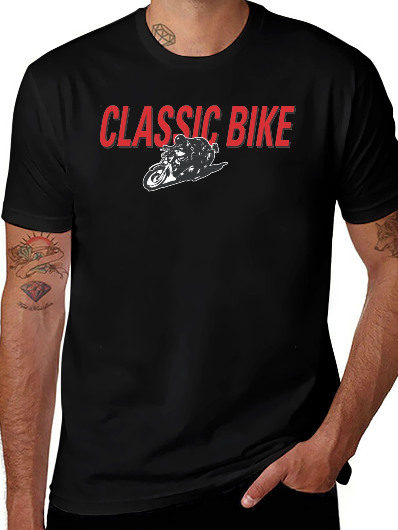 Classic Bike Graphic T-Shirt - Motorcycle Rider Tee